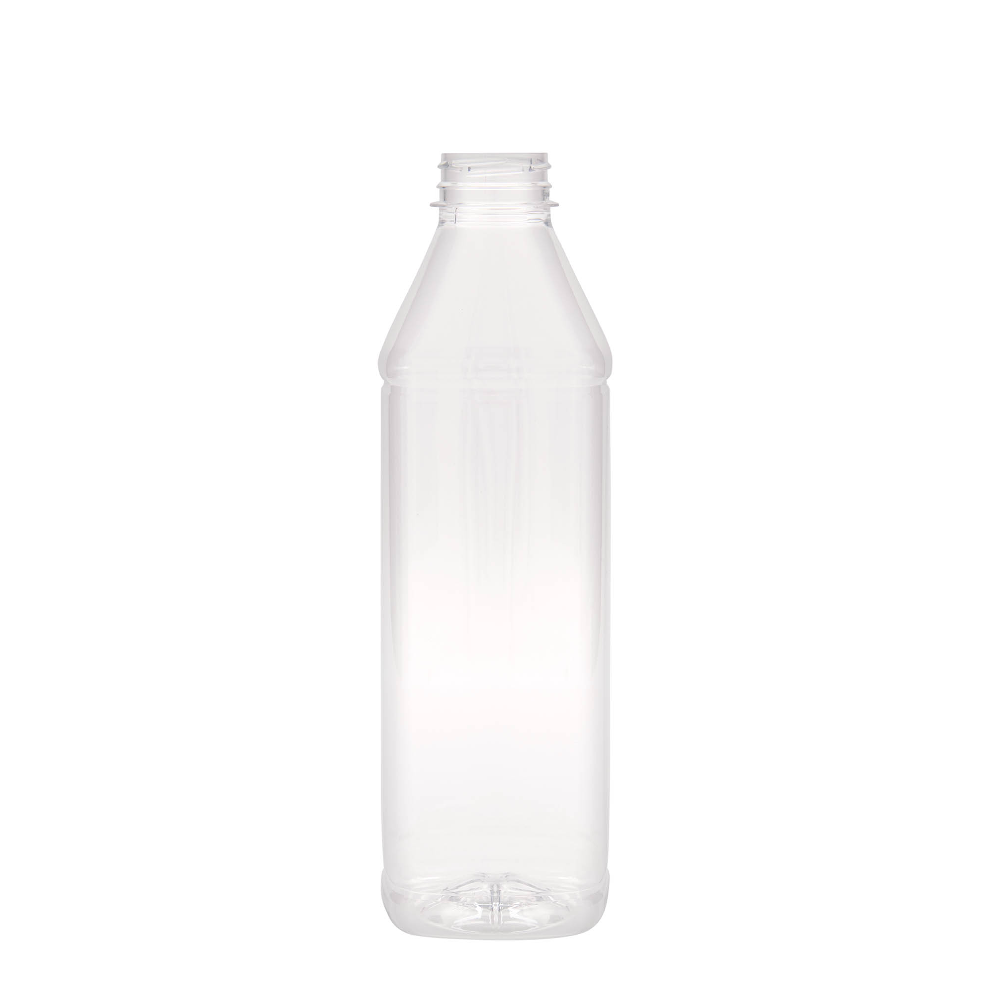 1.000 ml PET Şişe 'Milk and Juice Carré', kare, plastik, ağız çapı: 38 mm