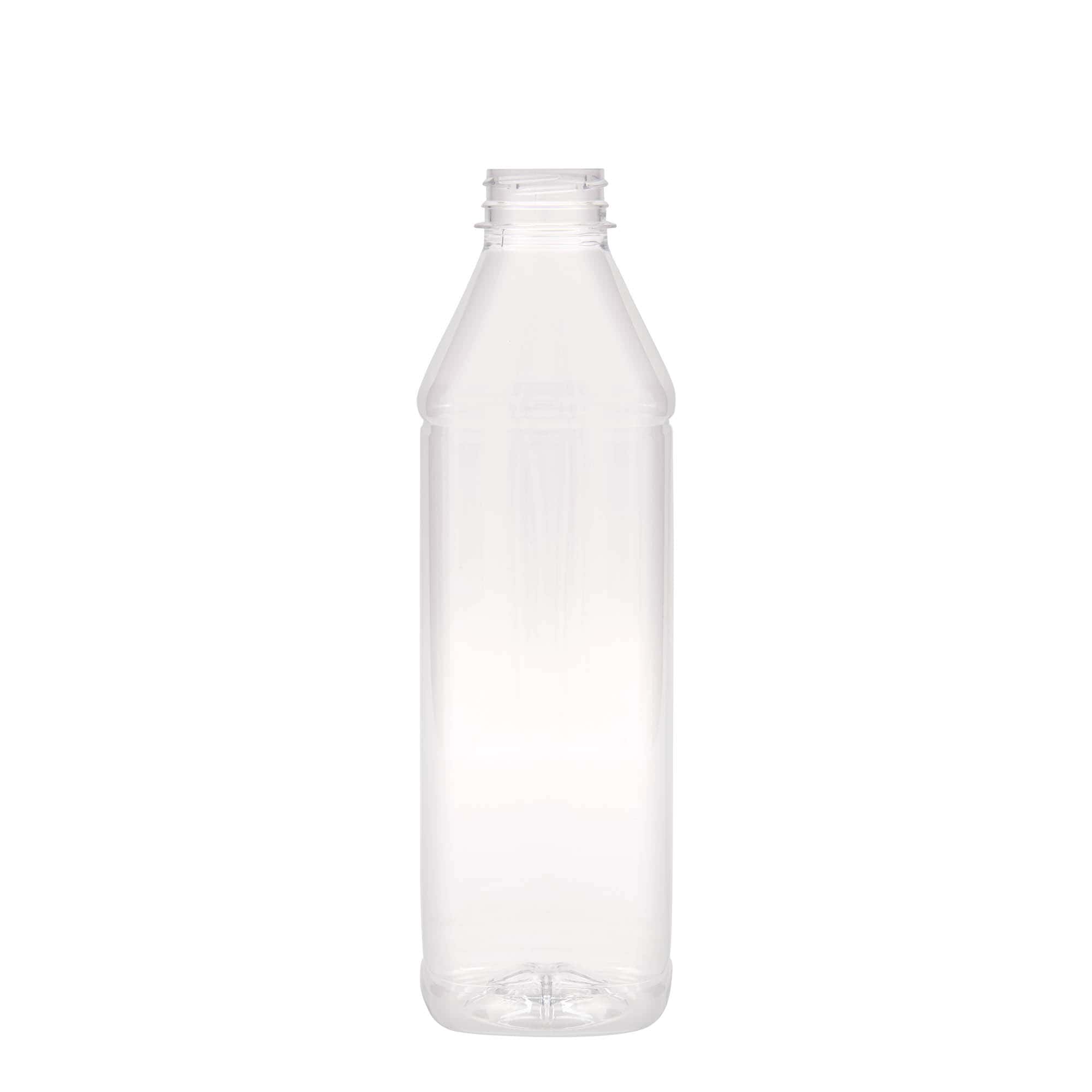 1.000 ml PET Şişe 'Milk and Juice Carré', kare, plastik, ağız çapı: 38 mm