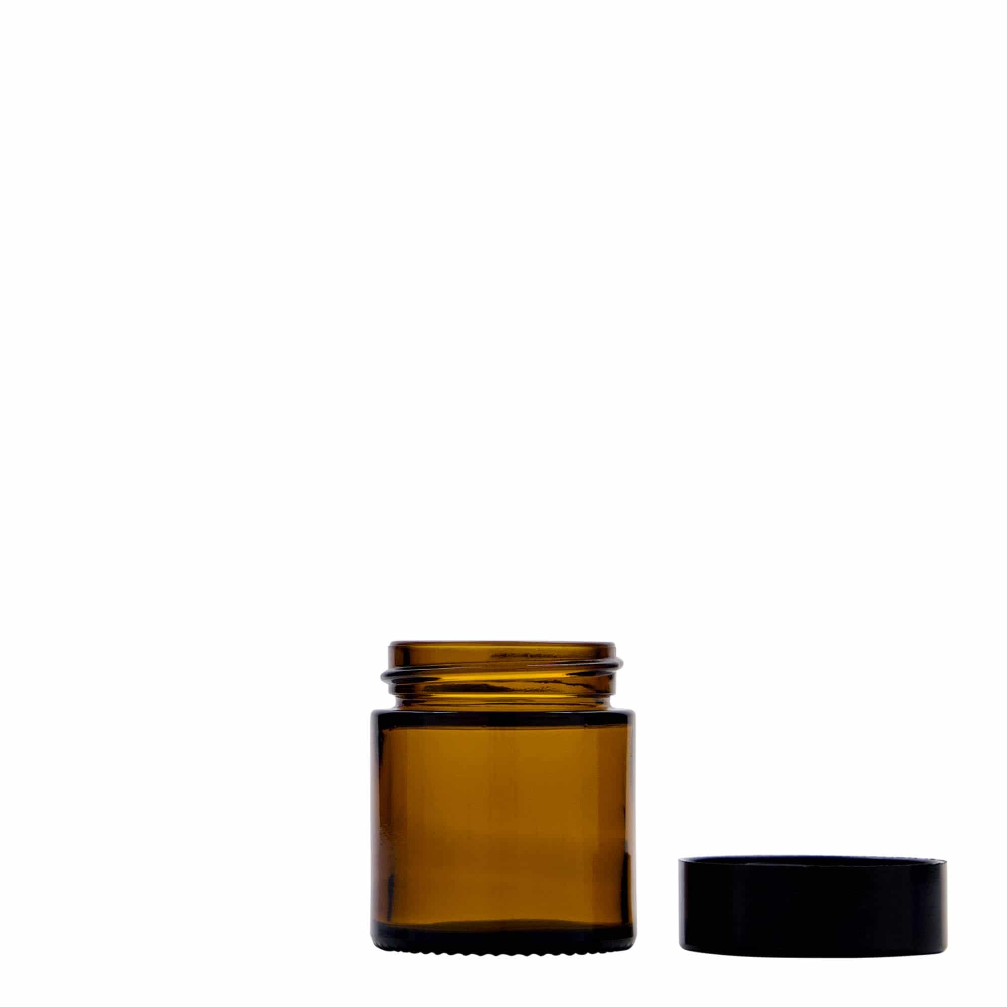 30 ml Kavanoz 'Brown Line', cam, kahverengi, ağız: Vidalı kapak