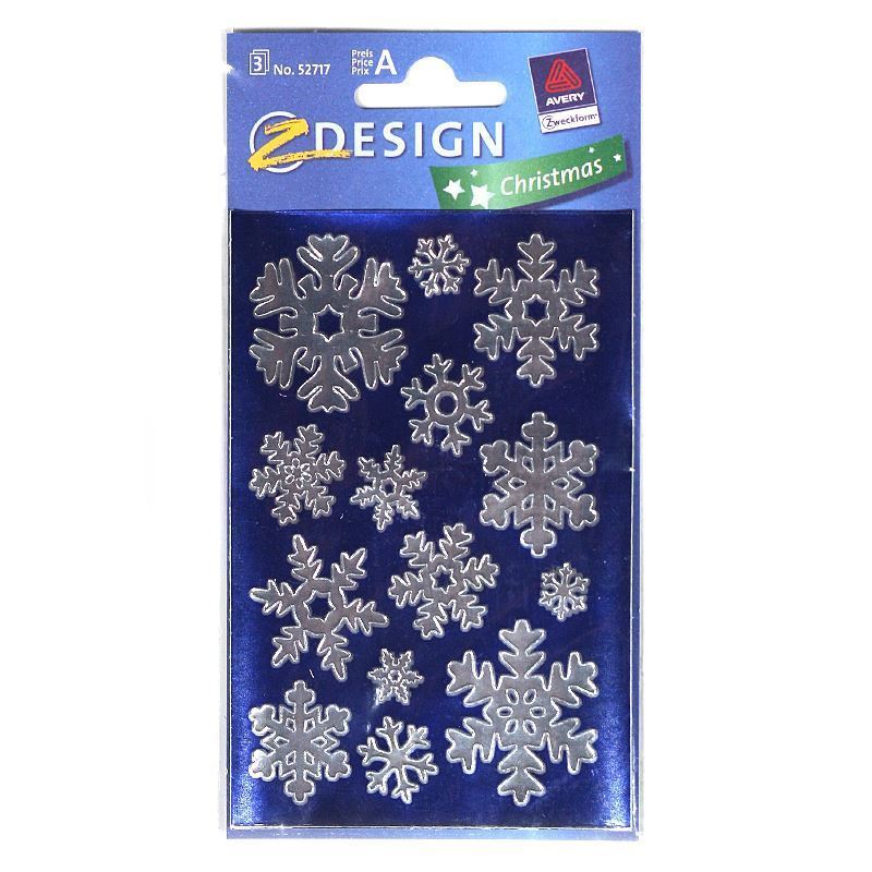 Zweckform Etiket 'Kar Tanesi', Kağıt, Gümüş
