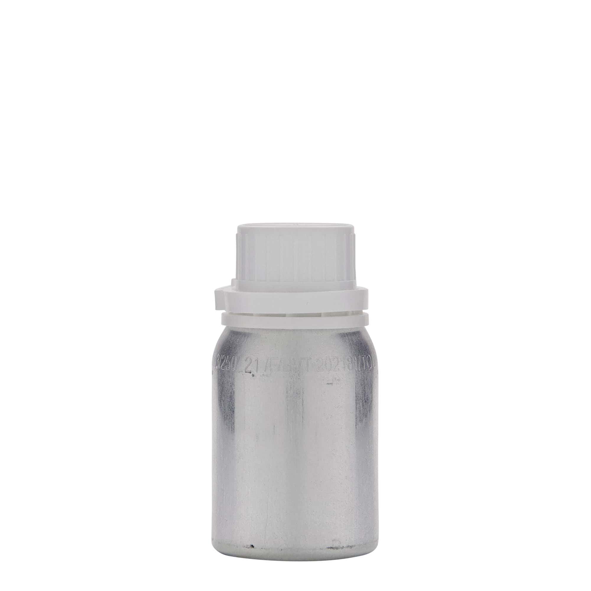 125 ml alüminyum şişe, metal, gümüş, ağız: DIN 32 125 ml alüminyum şişe, metal, gümüş, ağız: DIN 32
