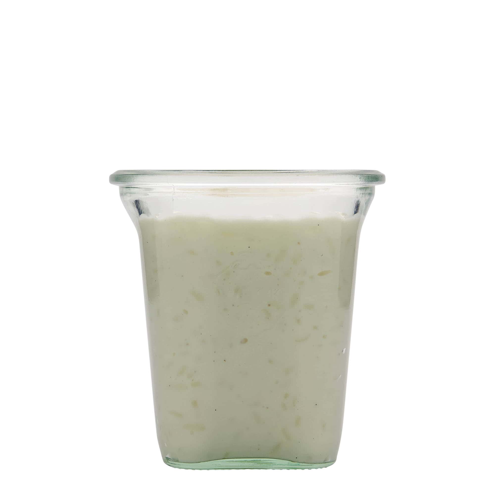 545 ml WECK-Quadroglas, kare, ağız: Yuvarlak kenar