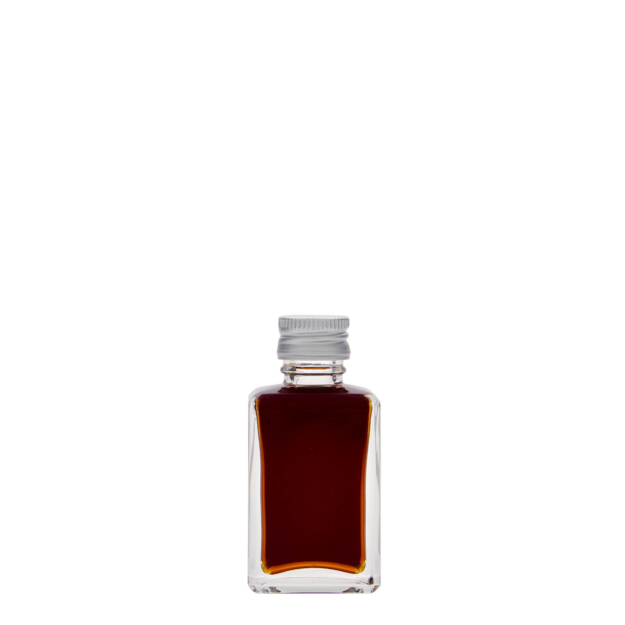 30 ml cam şişe 'Tamme', kare, ağız: PP 18 30 ml cam şişe 'Tamme', kare, ağız: PP 18