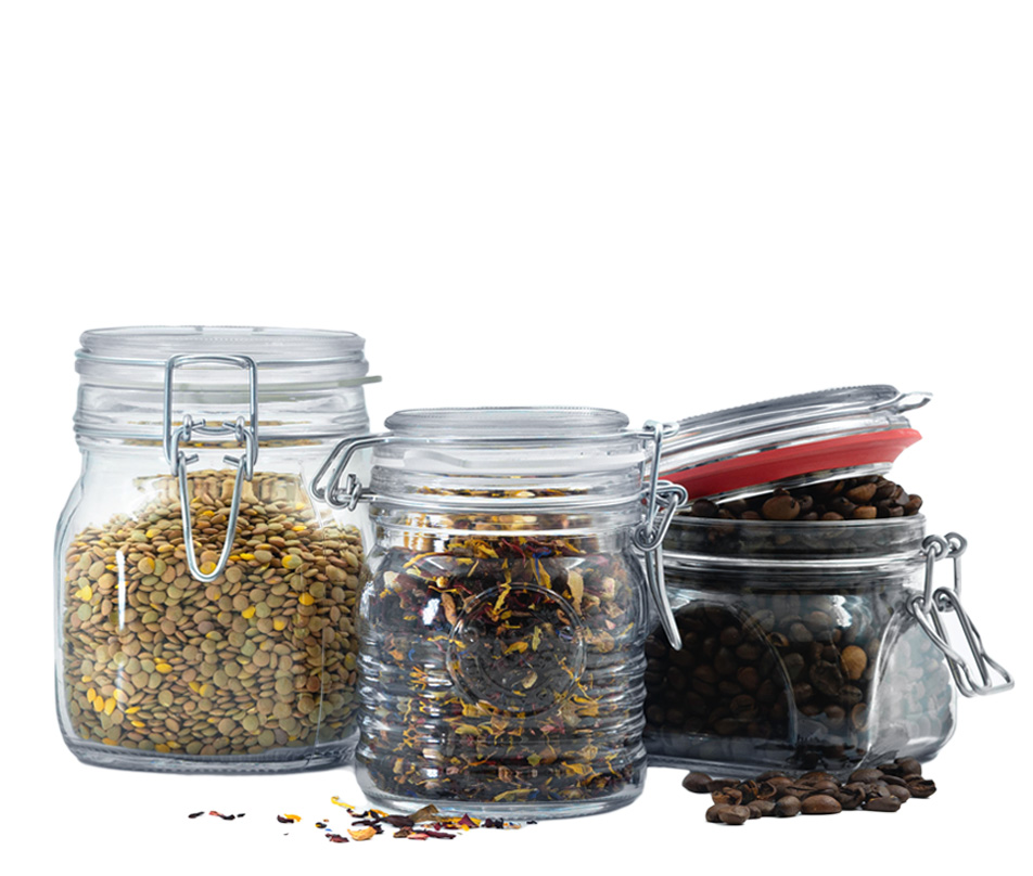 Klipsli kapaklı kavanozlar Klipsli kapaklı kavanozlar