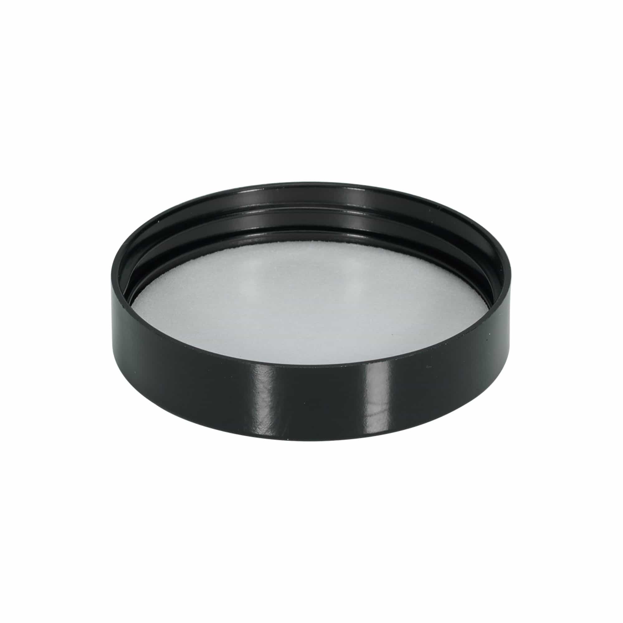 Vida kapak 120 ml 'Brown Line', HPM plastik, beyaz