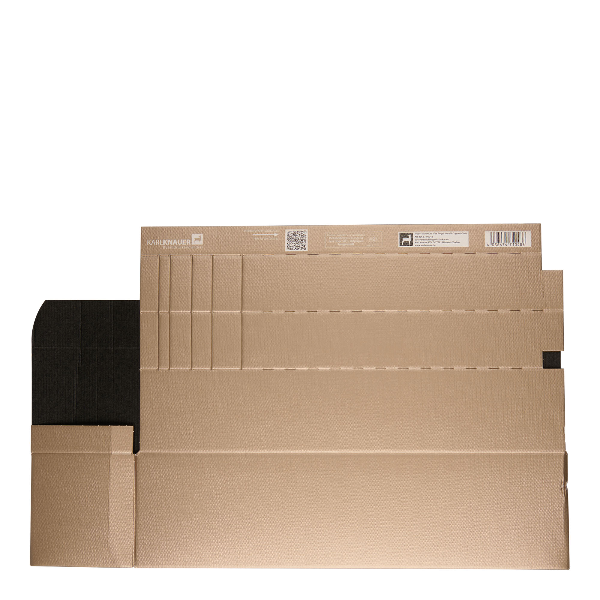 Hediye kutusu 'Metallic', dikdörtgen, karton, şampanya