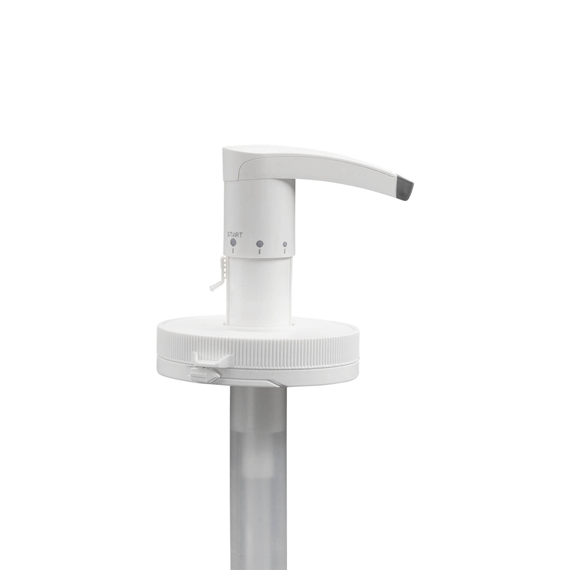 Dağıtıcı pompa 655 ml 'Securibox' için, PE plastik, beyaz, ağız için: Vidalı kapak