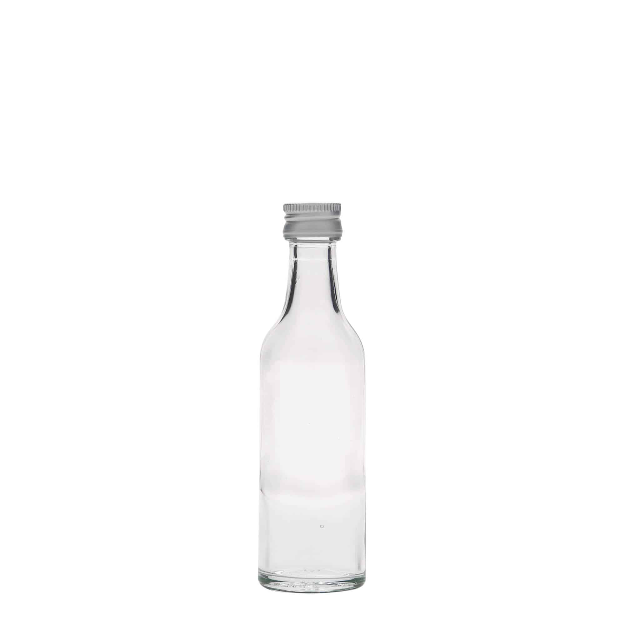 50 ml Cam Şişe Düz Boyun, Ağız: PP 18