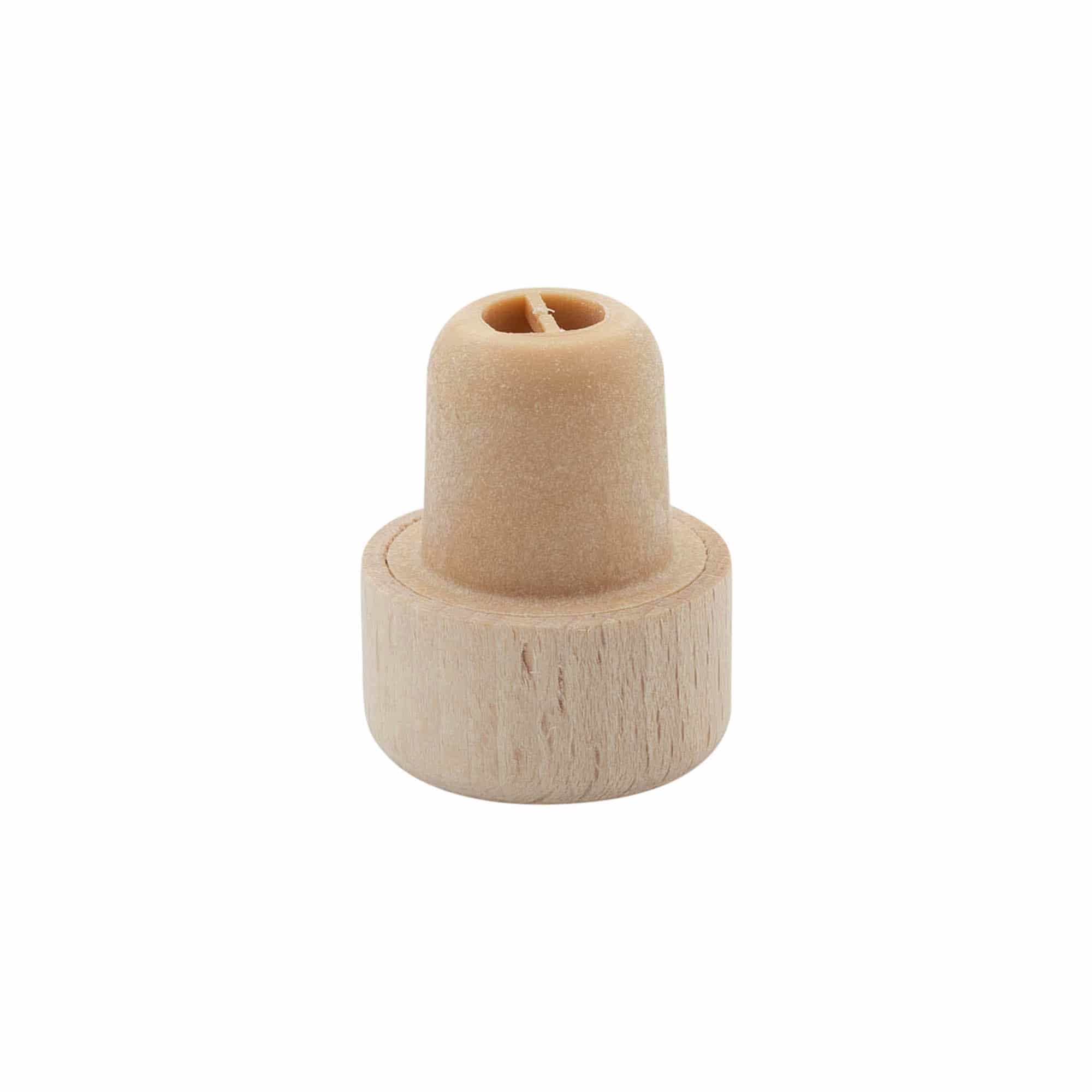 Sap mantar tıpa dozaj açıklıklı 19 mm, ahşap/plastik, bej, ağız için: mantar