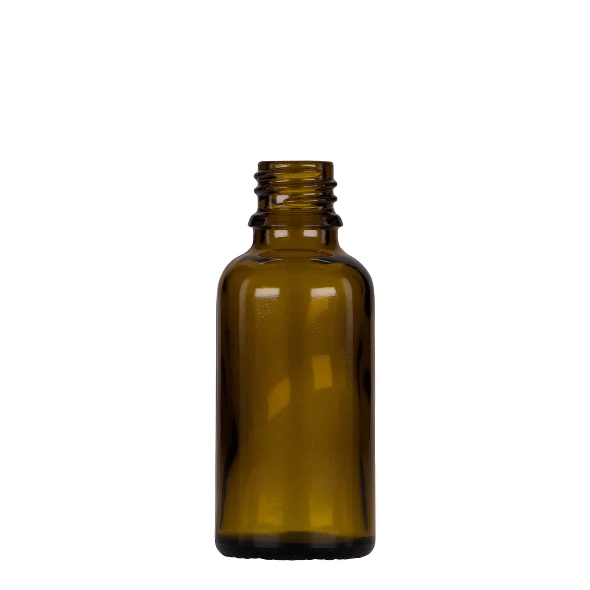 30 ml Pipet Şişesi Tıbbi, Cam, kahverengi-siyah, Ağız: DIN 18