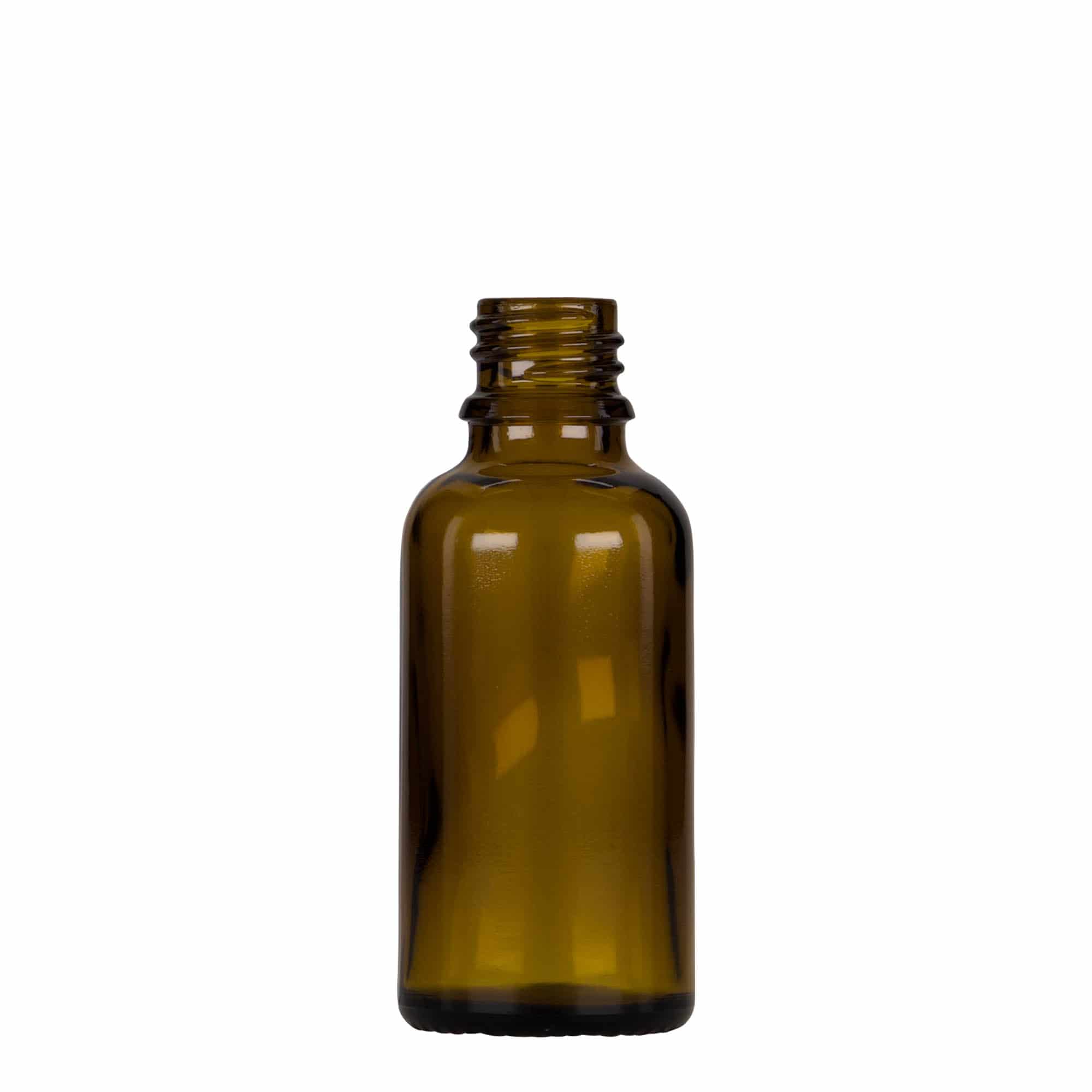 30 ml Pipet Şişesi Tıbbi, Cam, kahverengi-siyah, Ağız: DIN 18