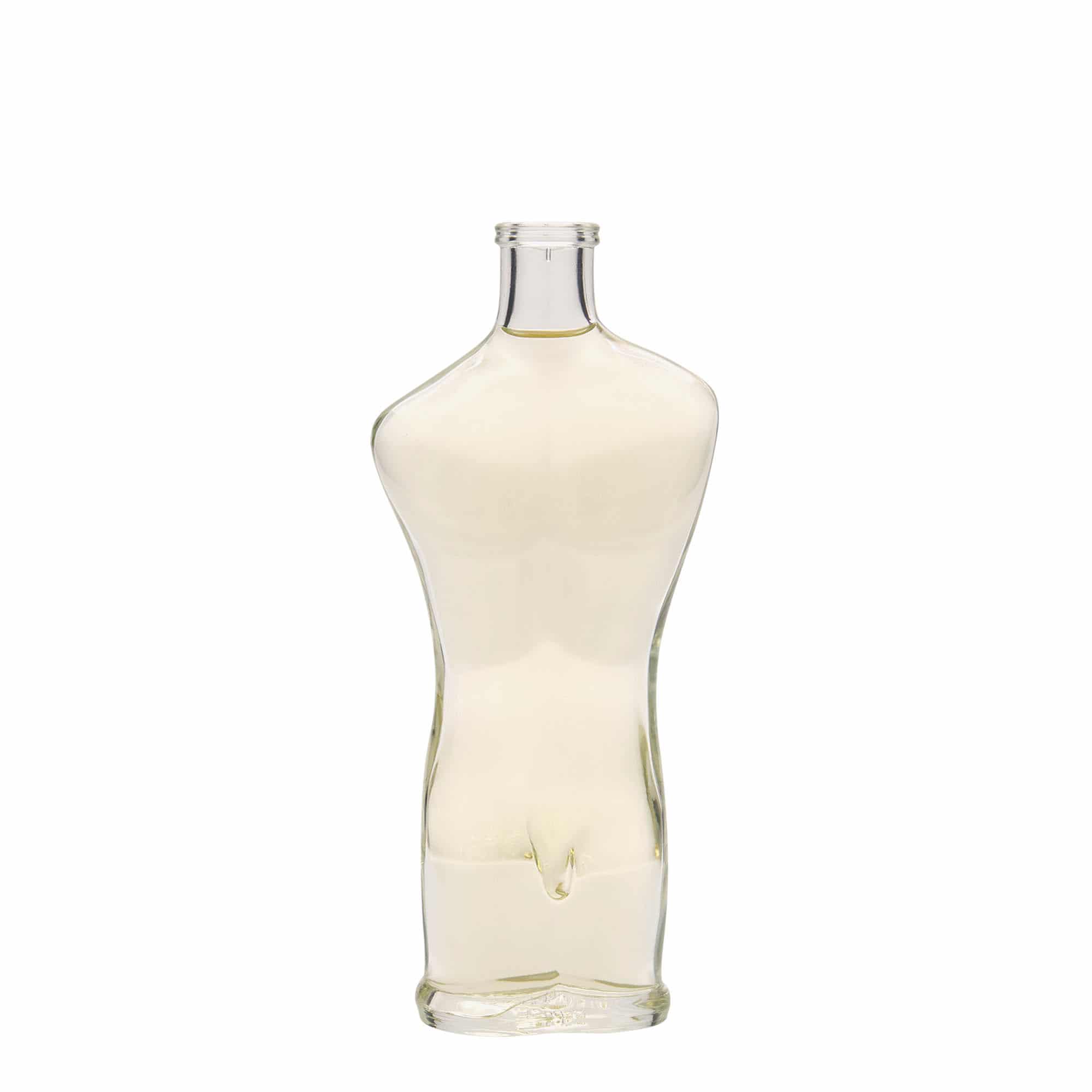 200 ml cam şişe 'Adam', ağız: mantar