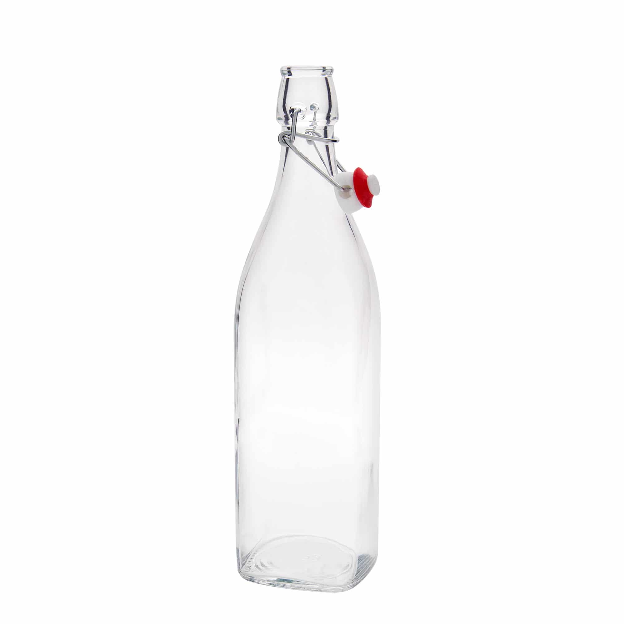 1.000 ml cam şişe 'Swing, kare, ağız: mandallı kapak