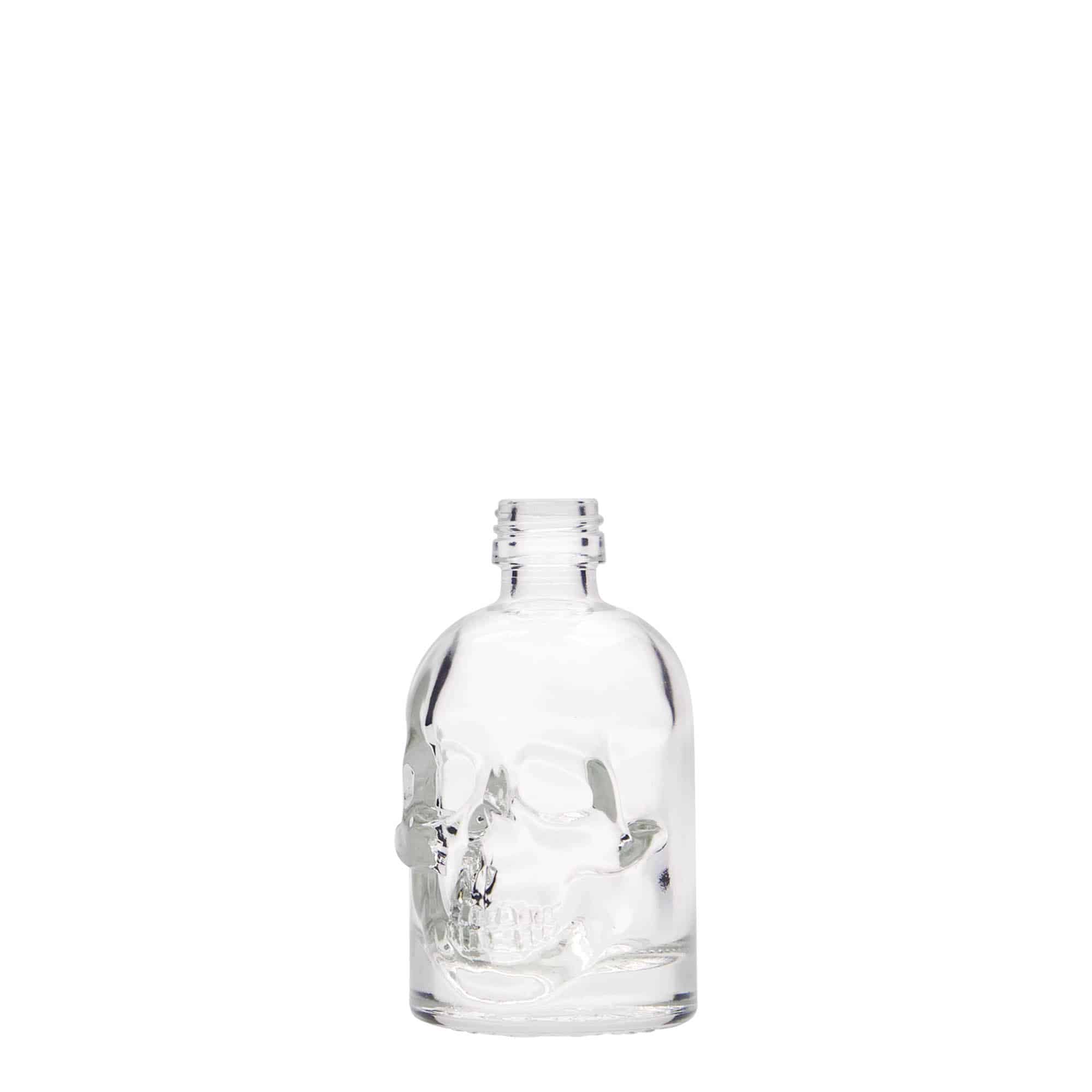 50 ml Cam şişe 'Totenkopf', Ağız: PP 18