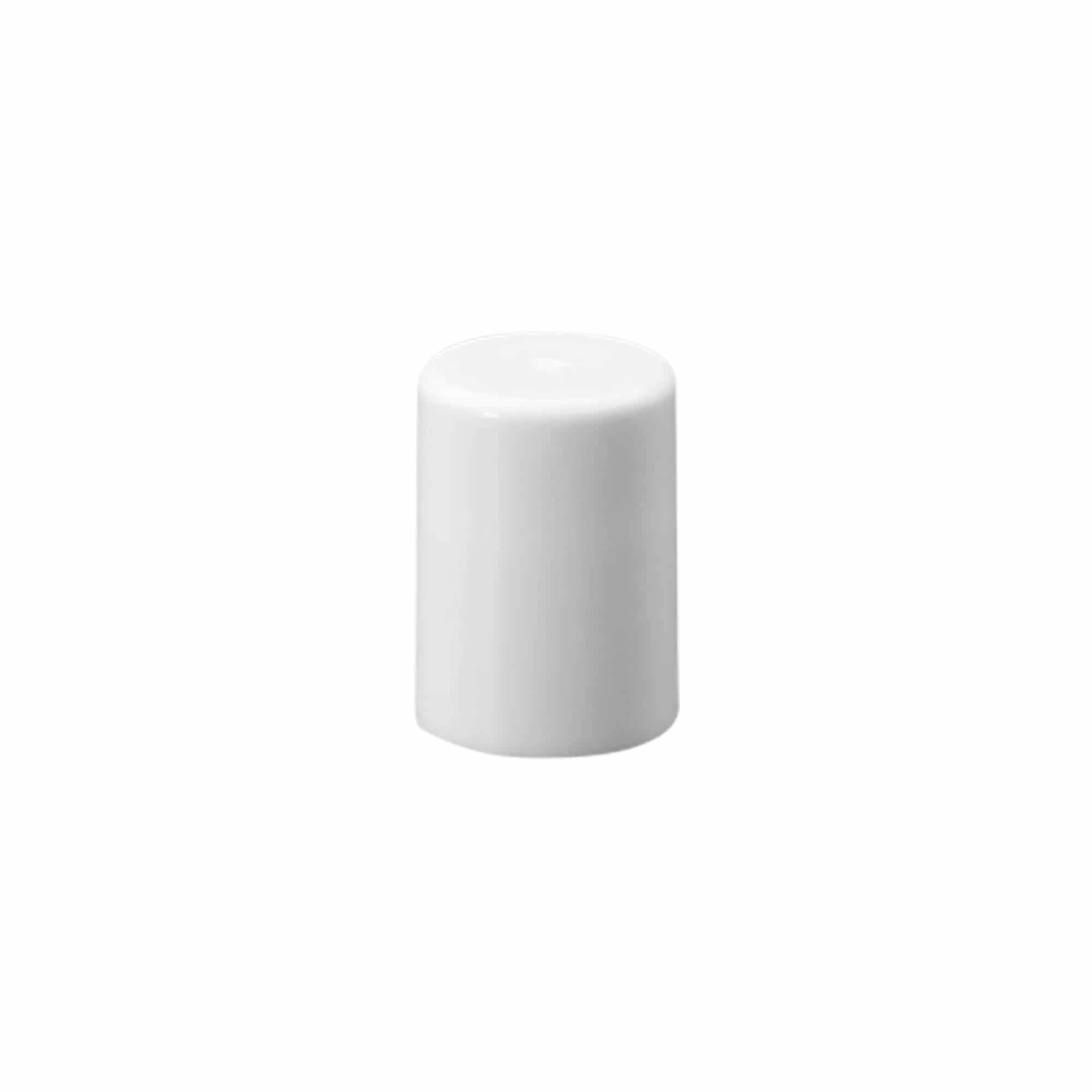 Kapak 10 ml roll-on şişe için, PP plastik, beyaz, ağız için: vida kapağı Kapak 10 ml roll-on şişe için, PP plastik, beyaz, ağız için: vida kapağı