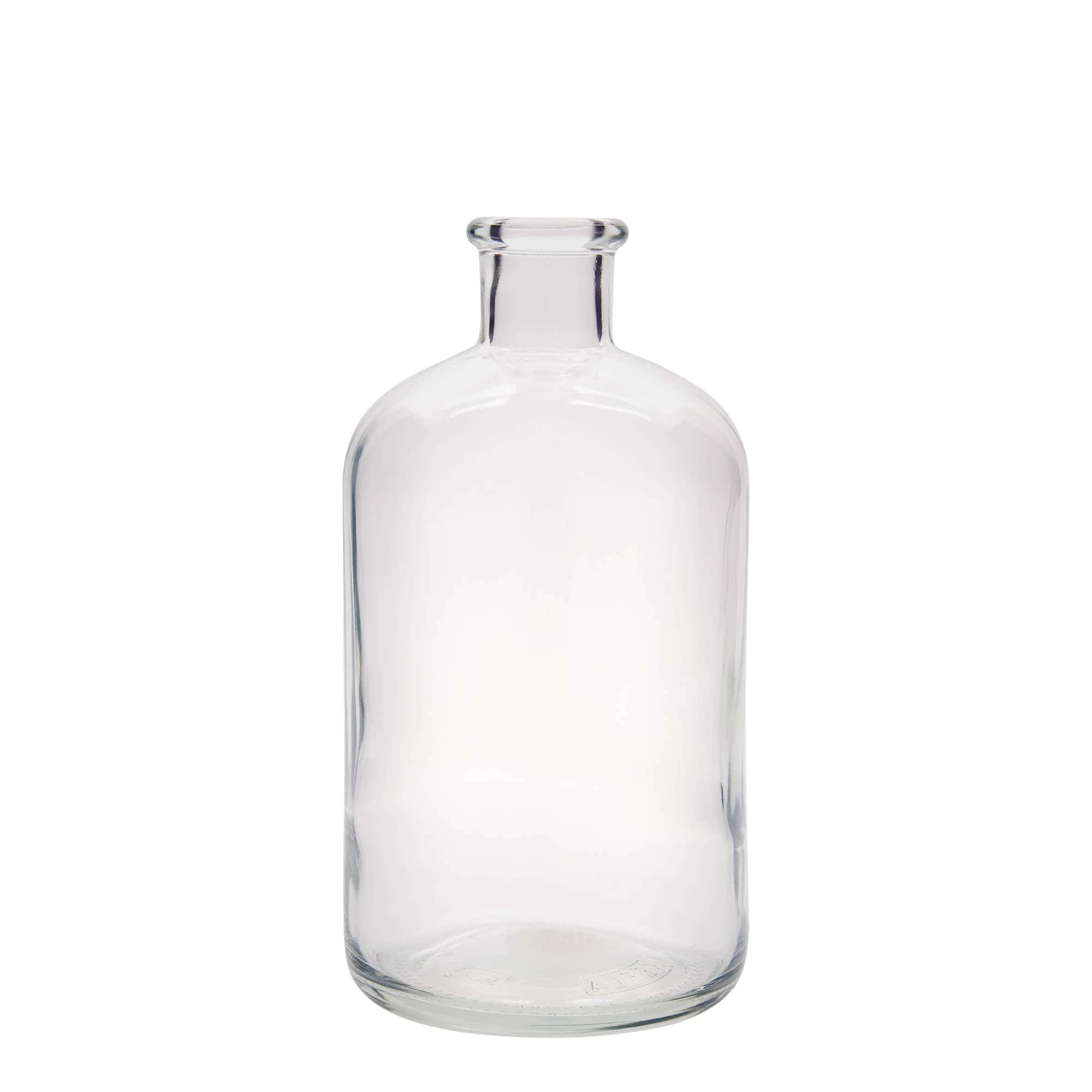 1.000 ml Eczacı Cam Şişesi, Ağız: Mantar 1.000 ml Eczacı Cam Şişesi, Ağız: Mantar