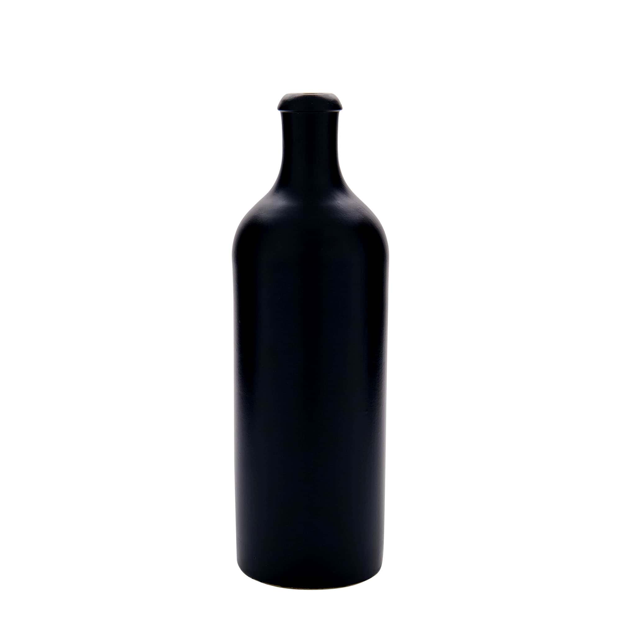 750 ml Toprak testi, taş çömlek, siyah, ağız: mantar 750 ml Toprak testi, taş çömlek, siyah, ağız: mantar