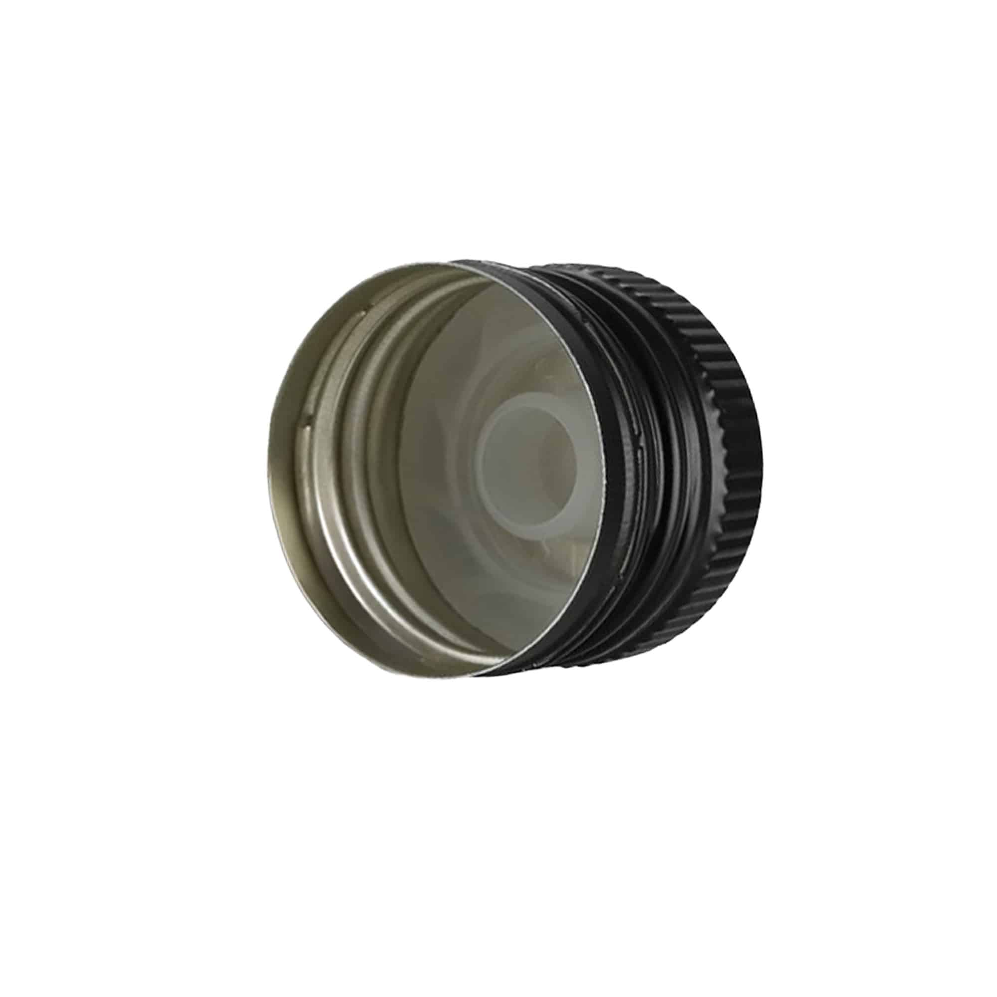 Vida kapaklı dökme aparatı, metal-plastik, siyah, ağız çapı için: PP 31,5