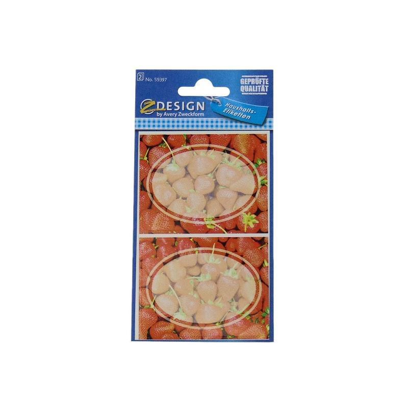 Zweckform Etiketler 'Çilek', oval, kağıt, çok renkli Zweckform Etiketler 'Çilek', oval, kağıt, çok renkli