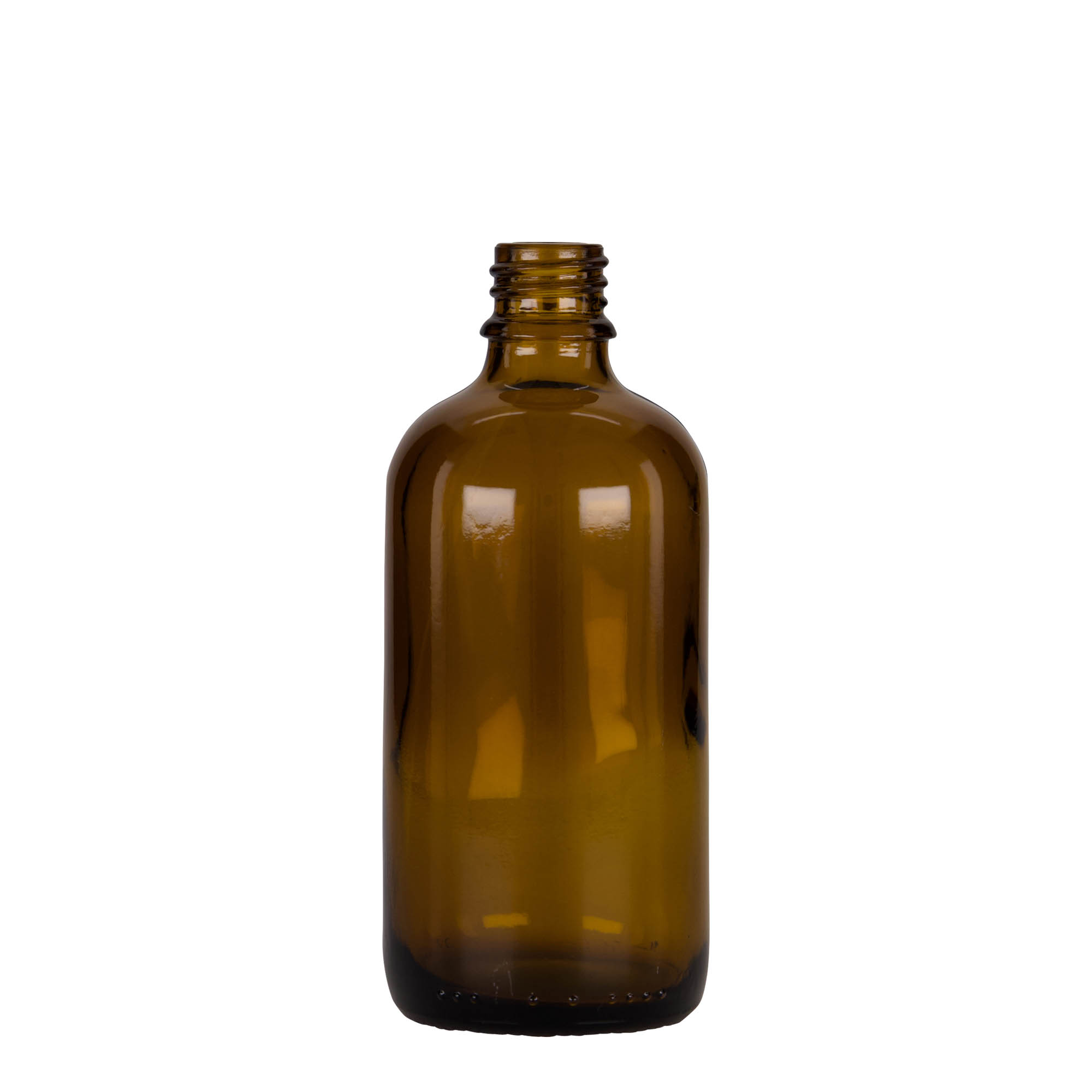100 ml Pipet Şişesi Tıp, Cam, kahverengi-siyah, Ağız: DIN 18