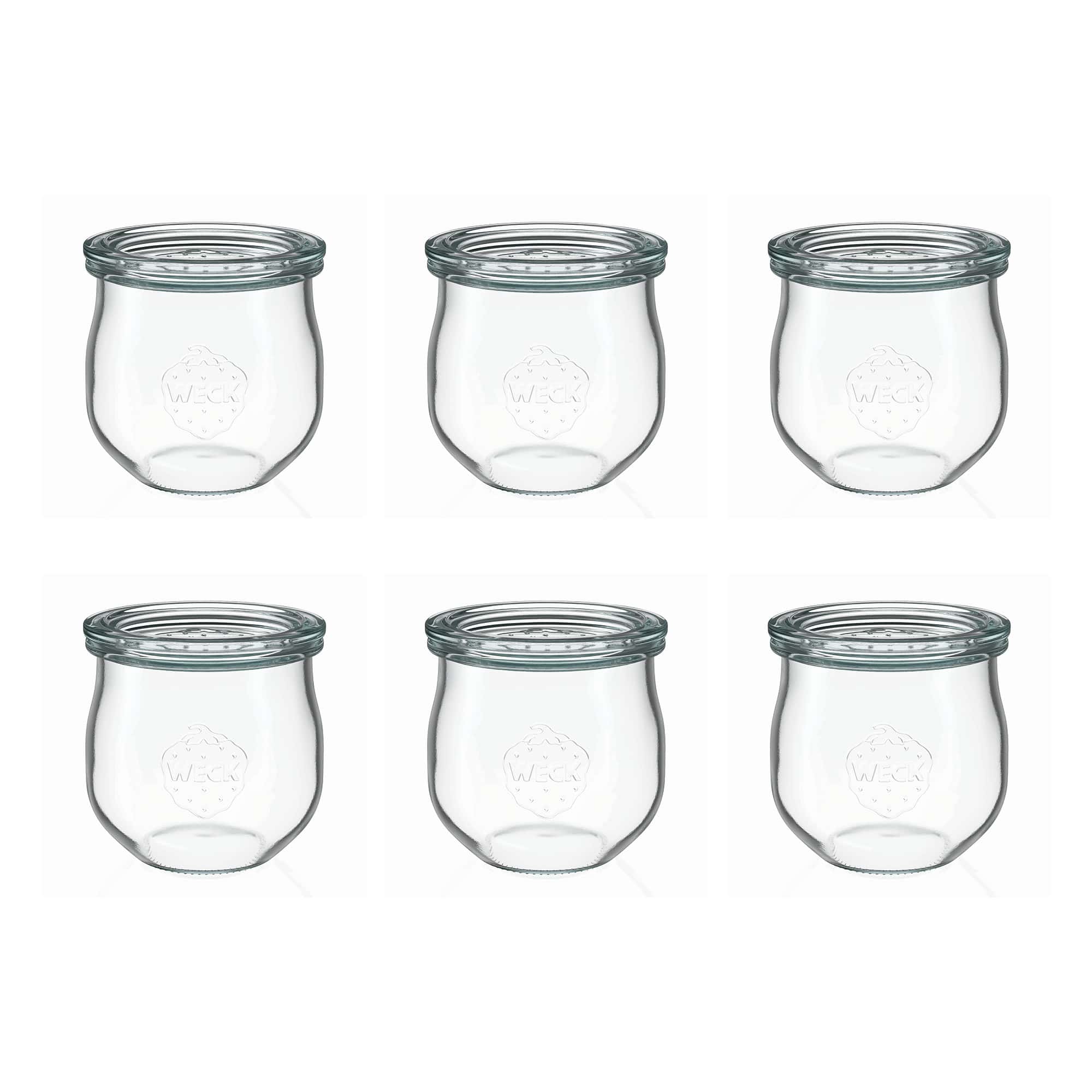 6x 370 ml WECK lale kavanozu cam kapaklı RR 80