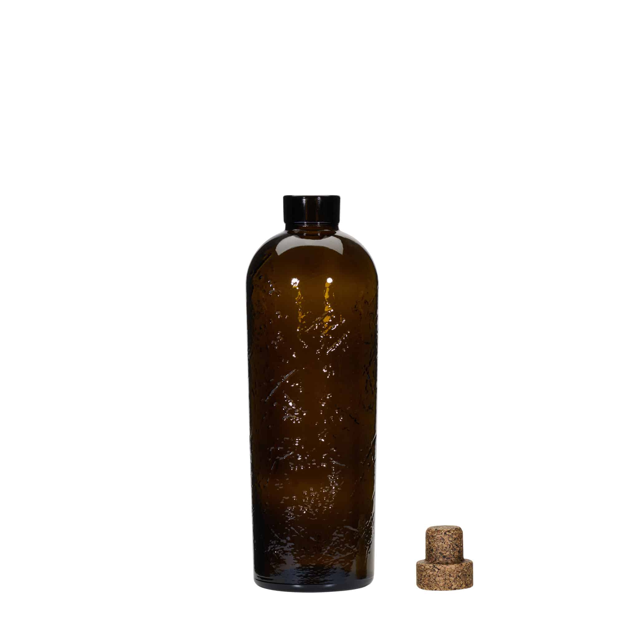 700 ml Wildly Crafted Cam Şişe 'Natural', kahverengi, Ağız: Mantar