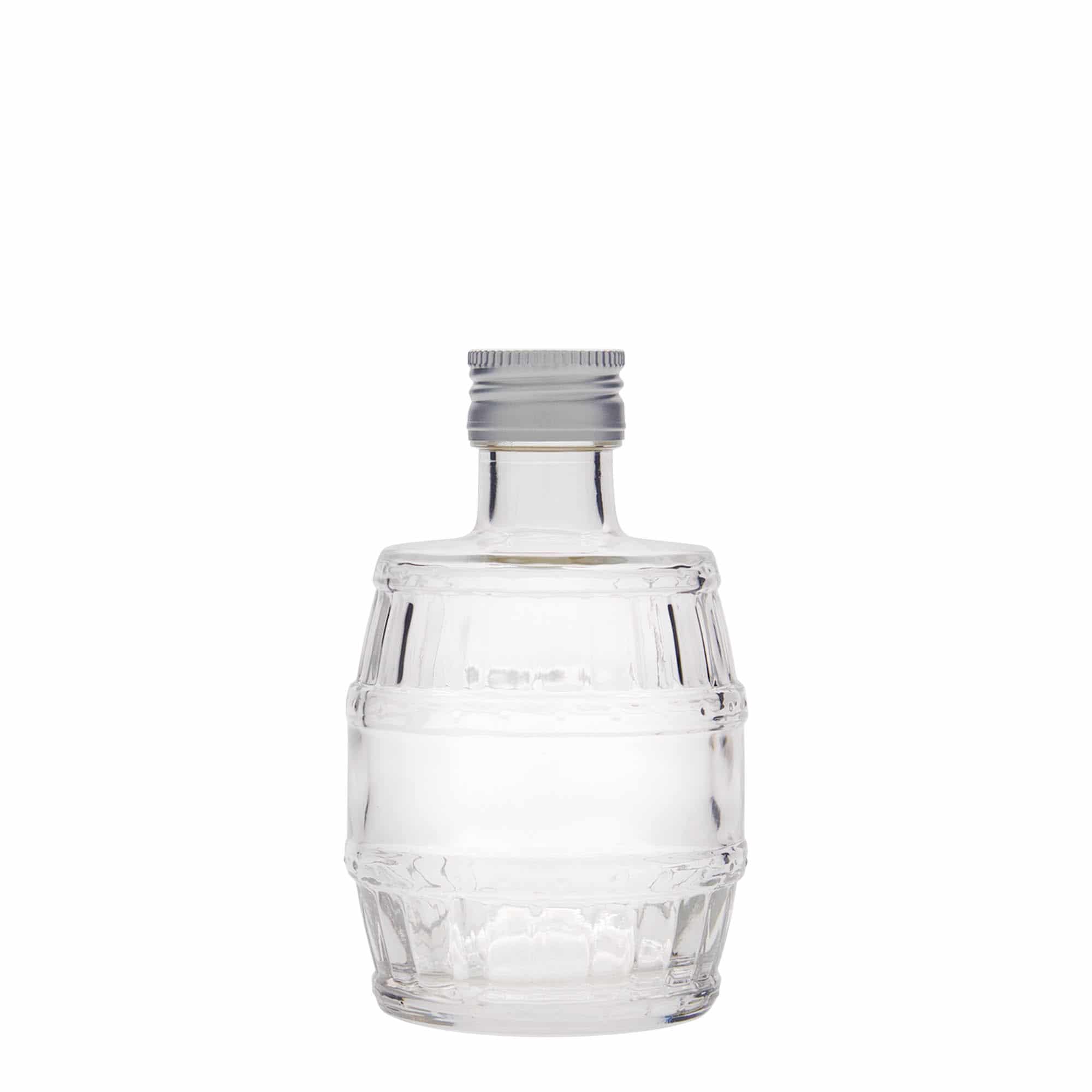 200 ml cam şişe 'Fıçı', ağız: PP 28