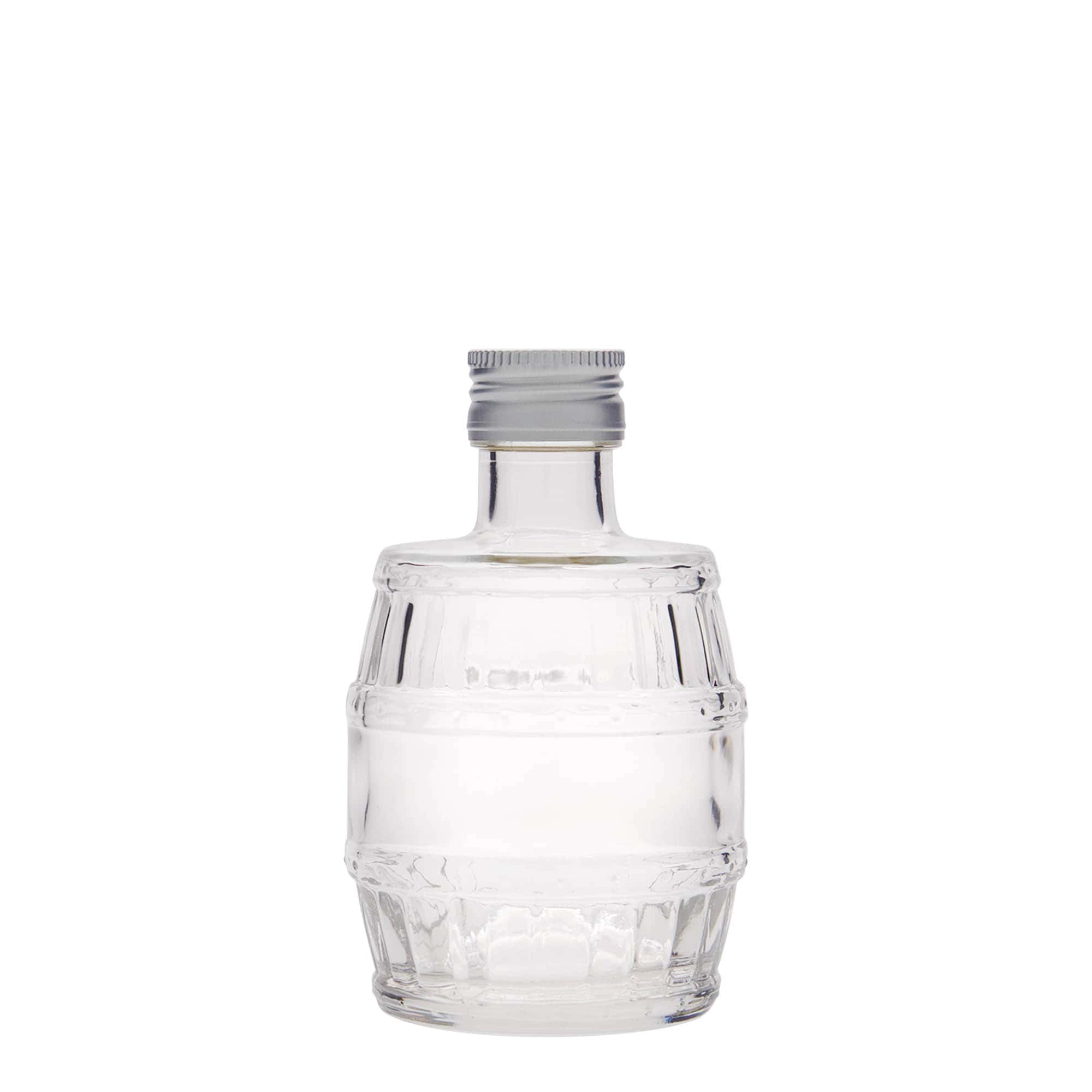 200 ml cam şişe 'Fıçı', ağız: PP 28