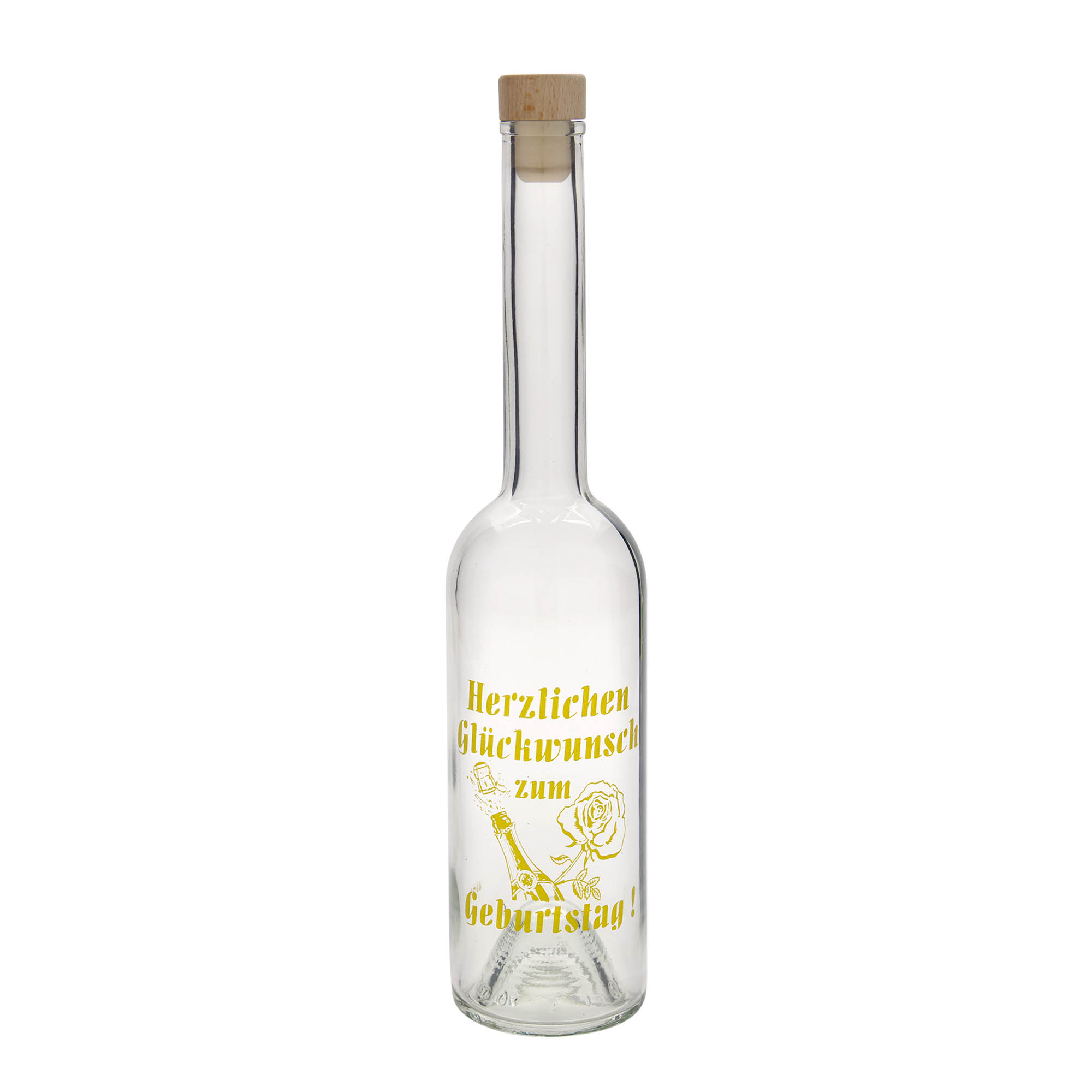 500 ml Cam Şişe 'Opera', Motif: Elma, Ağız: Mantar 500 ml Cam Şişe 'Opera', Motif: Elma, Ağız: Mantar