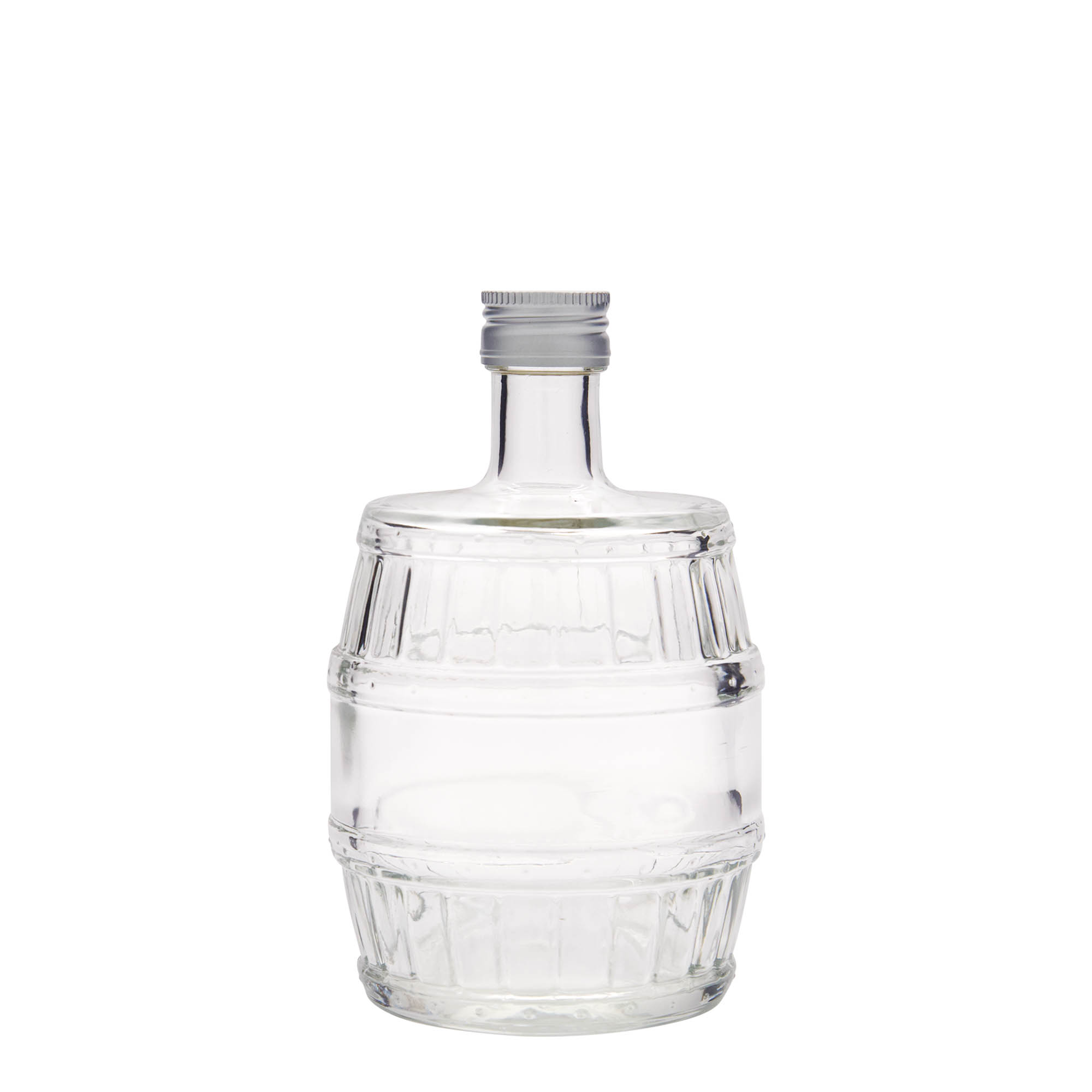 500 ml cam şişe 'Fıçı', ağız: PP 28 500 ml cam şişe 'Fıçı', ağız: PP 28
