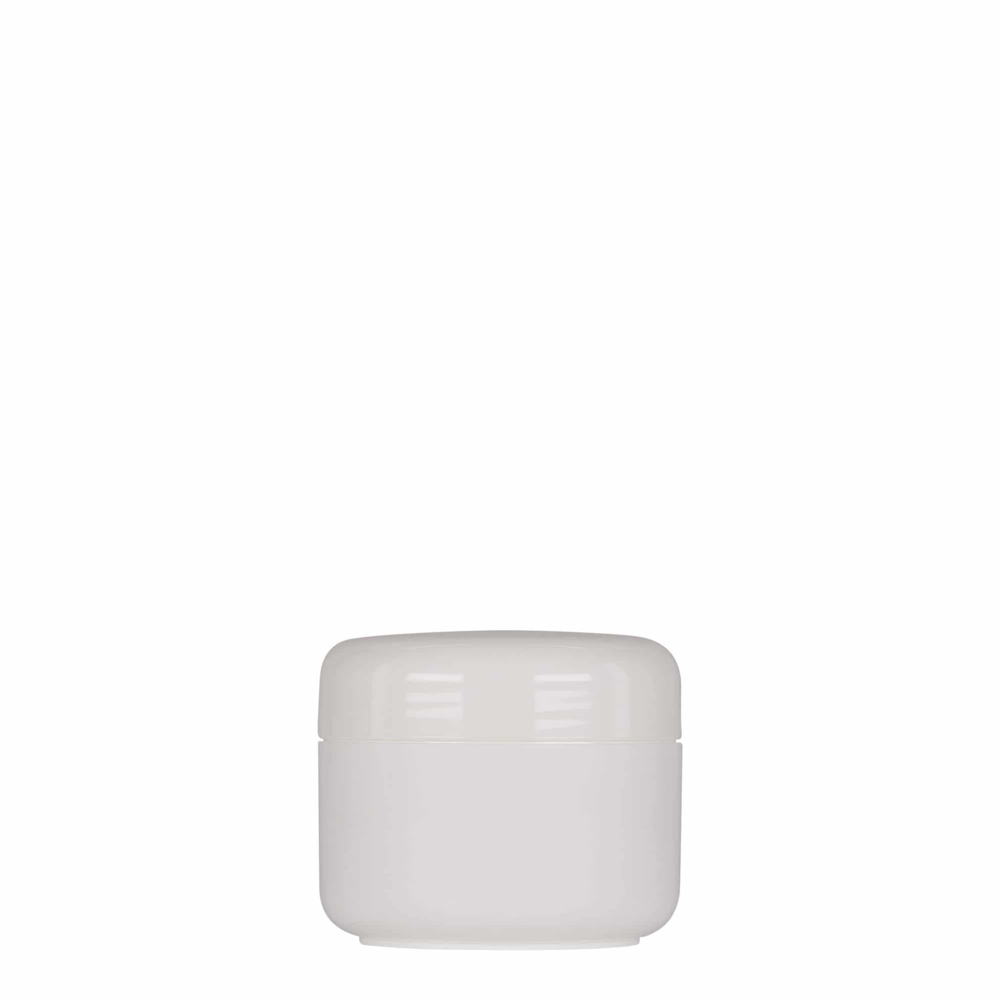 50 ml plastik kutu 'Bianca', PP, beyaz, ağız: vidalı kapak