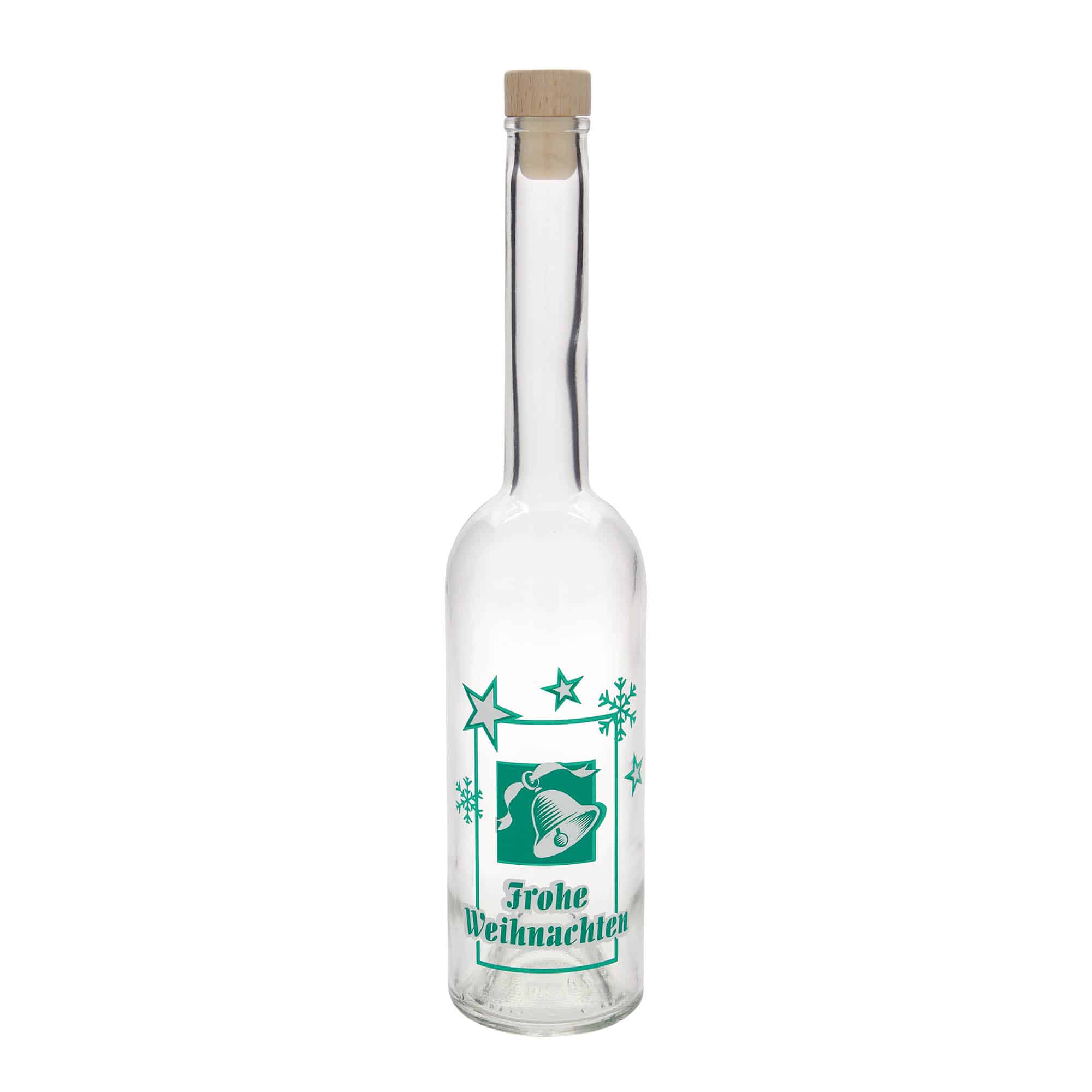 500 ml Cam Şişe 'Opera', Motif: Mutlu Noeller, Ağız: Mantar