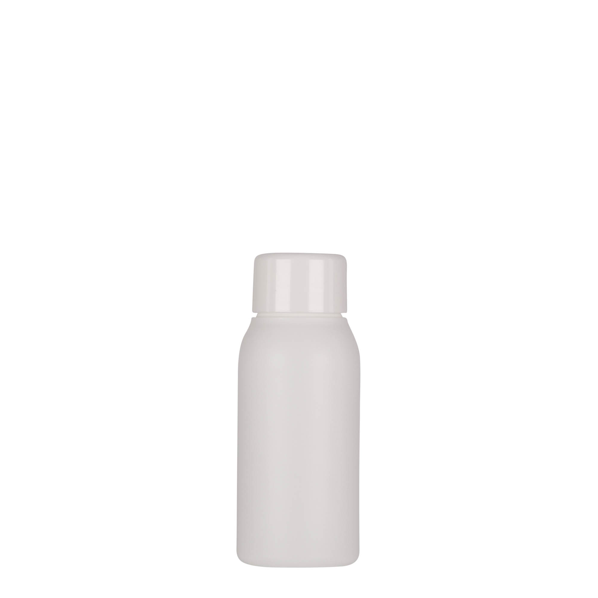 50 ml plastik şişe 'Tuffy', HDPE, beyaz, ağız: 24/410