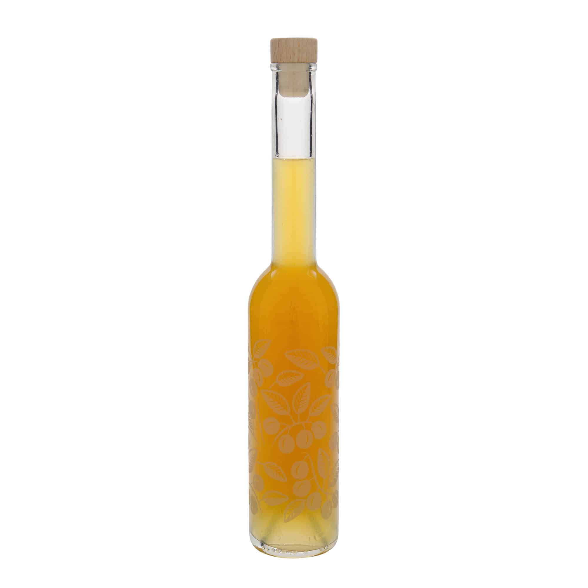 350 ml Cam şişe 'Opera', Motif: Mirabelle, Ağız: Mantar
