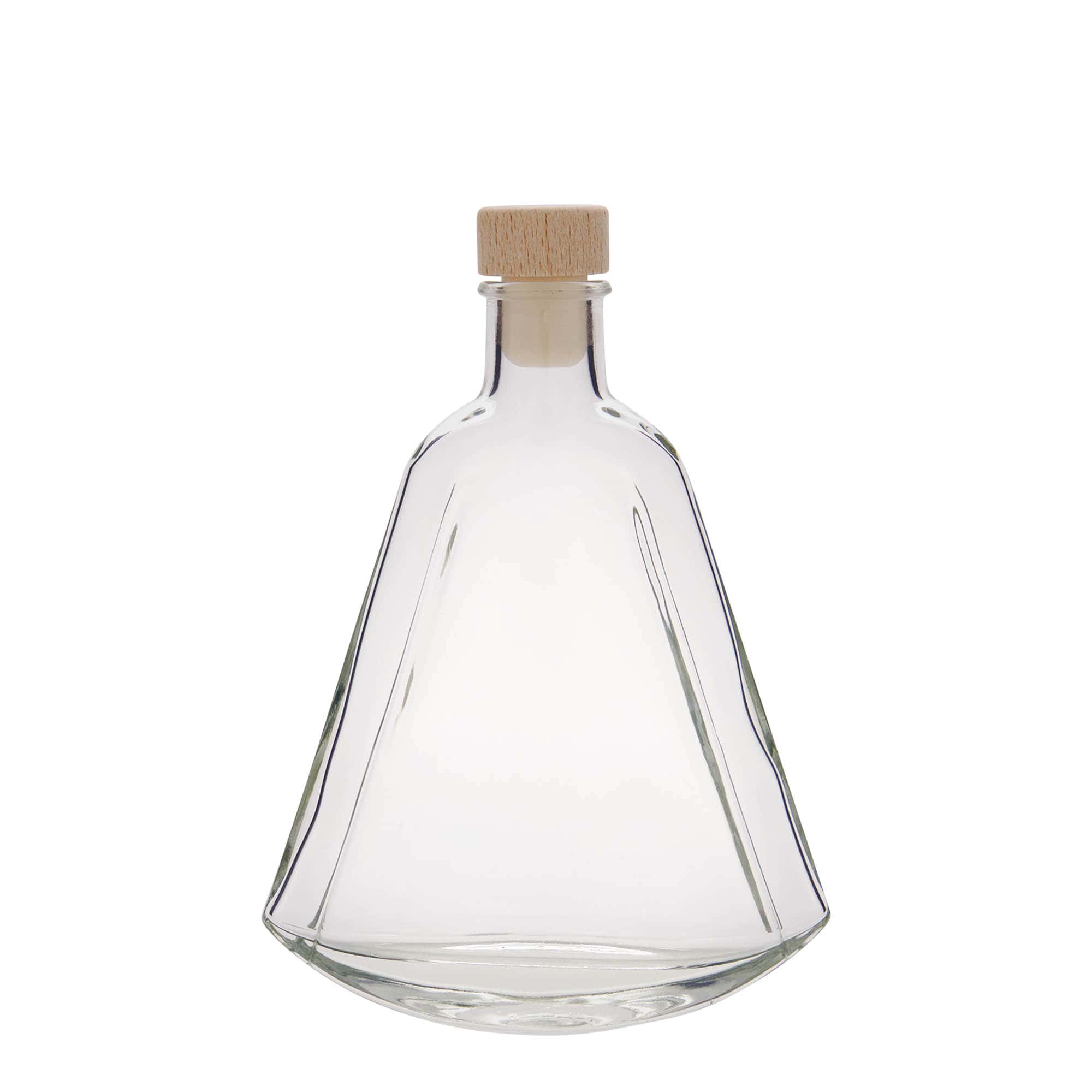 200 ml cam şişe 'Maurizio', oval, ağız: mantar