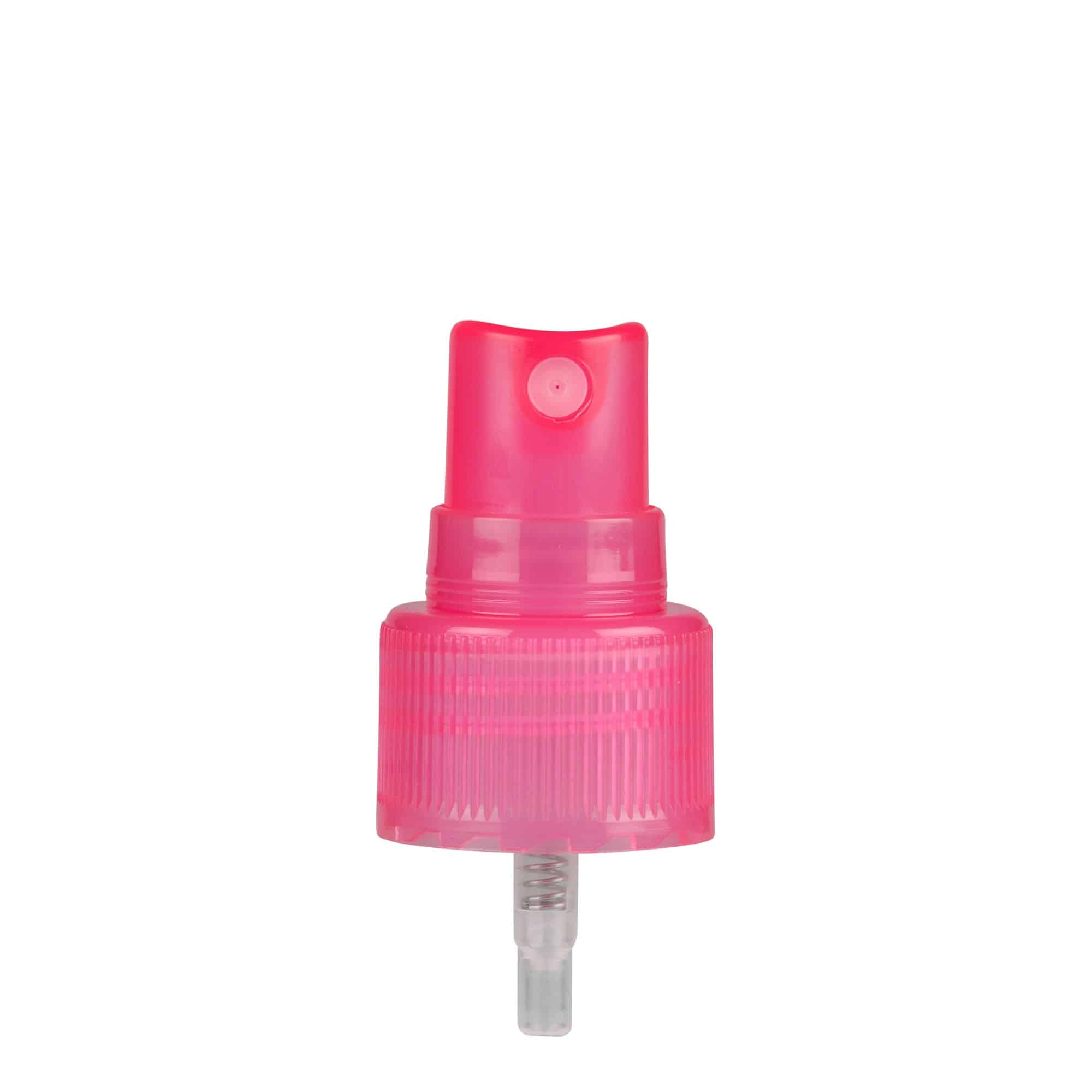 Vida kapaklı sprey püskürtücü, PP plastik, pembe, ağız çapı: 24/410 Vida kapaklı sprey püskürtücü, PP plastik, pembe, ağız çapı: 24/410