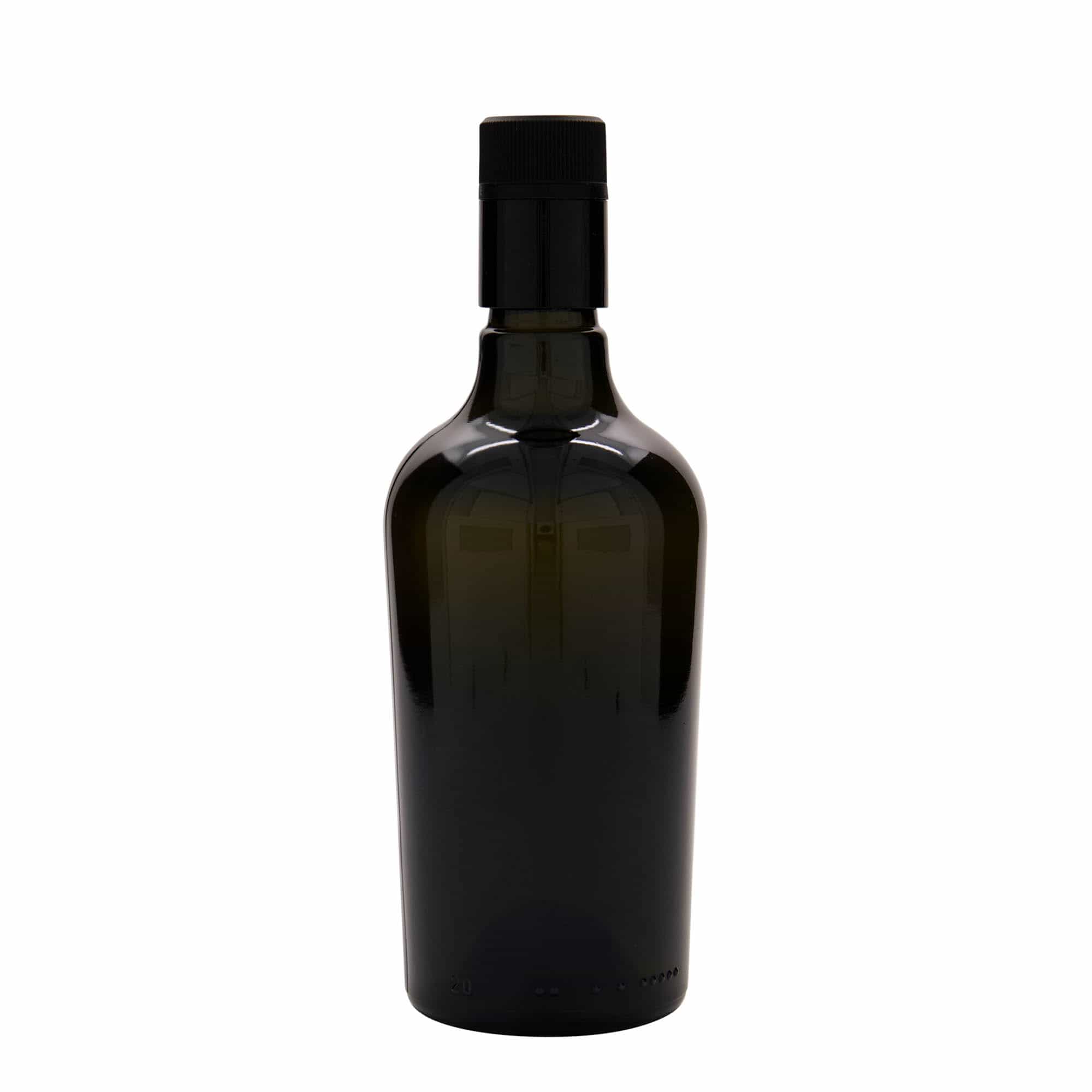 500 ml Sirke-/Yağ Şişesi 'Oleum', Cam, antik yeşil, Ağız: DOP