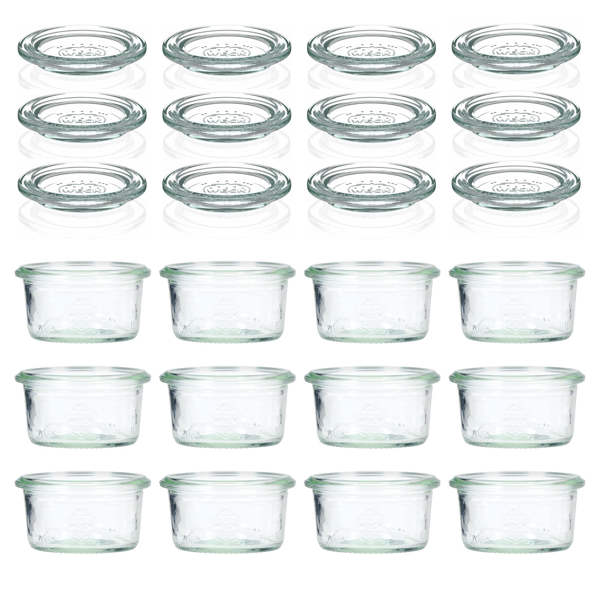 12x 50 ml WECK kavanoz cam kapaklı RR 60