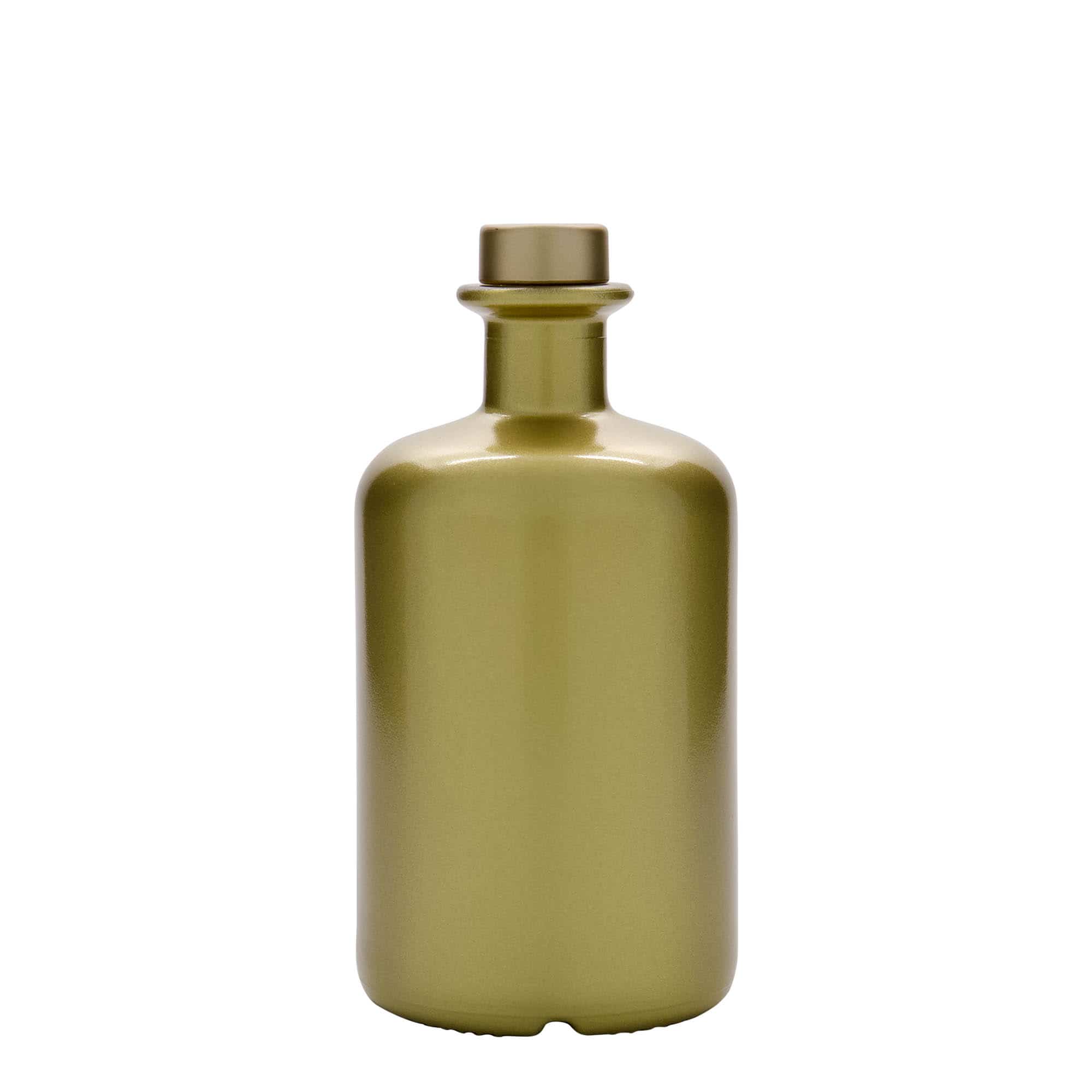 500 ml Cam Şişe Eczacı, altın, Ağız: Mantar