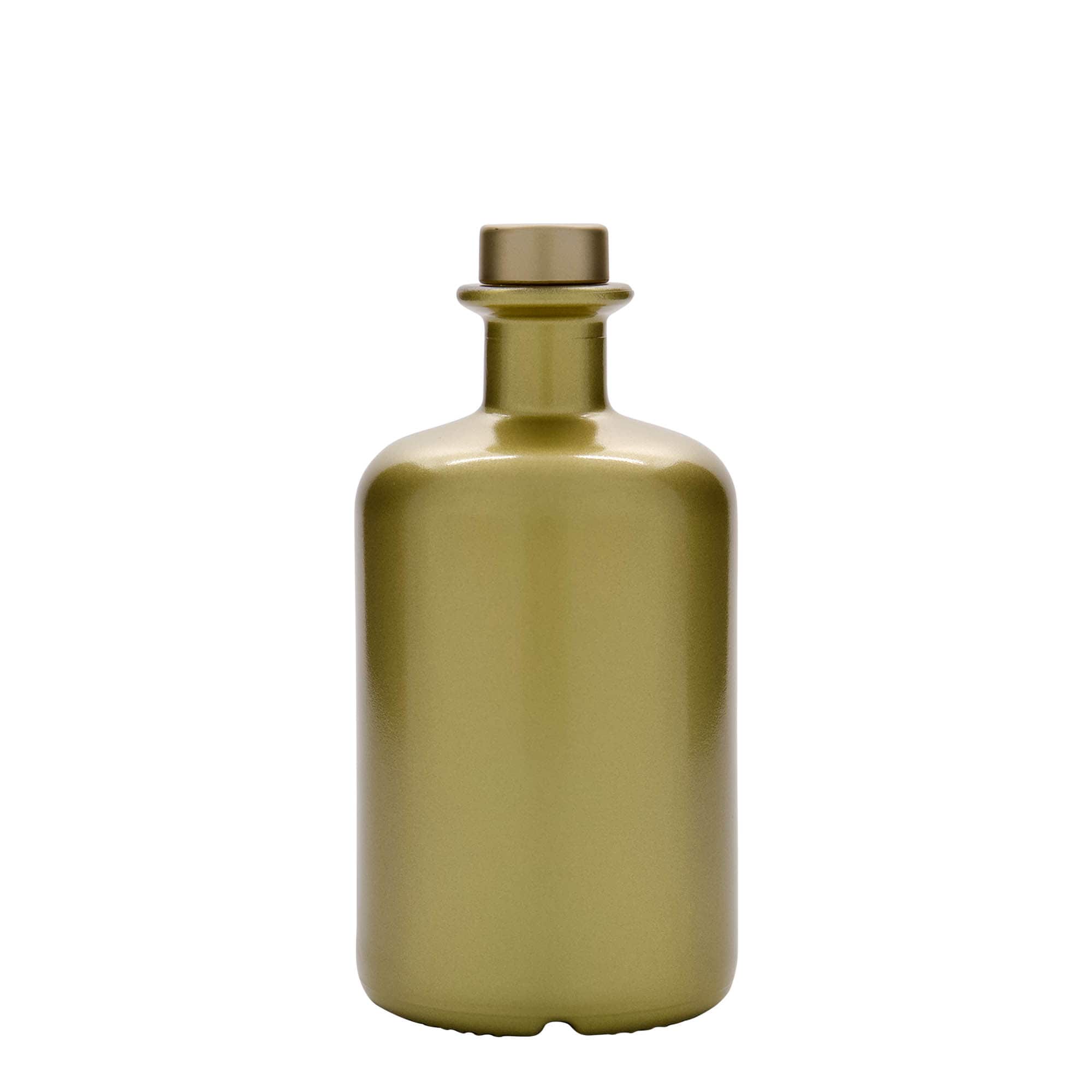 500 ml Cam Şişe Eczacı, altın, Ağız: Mantar