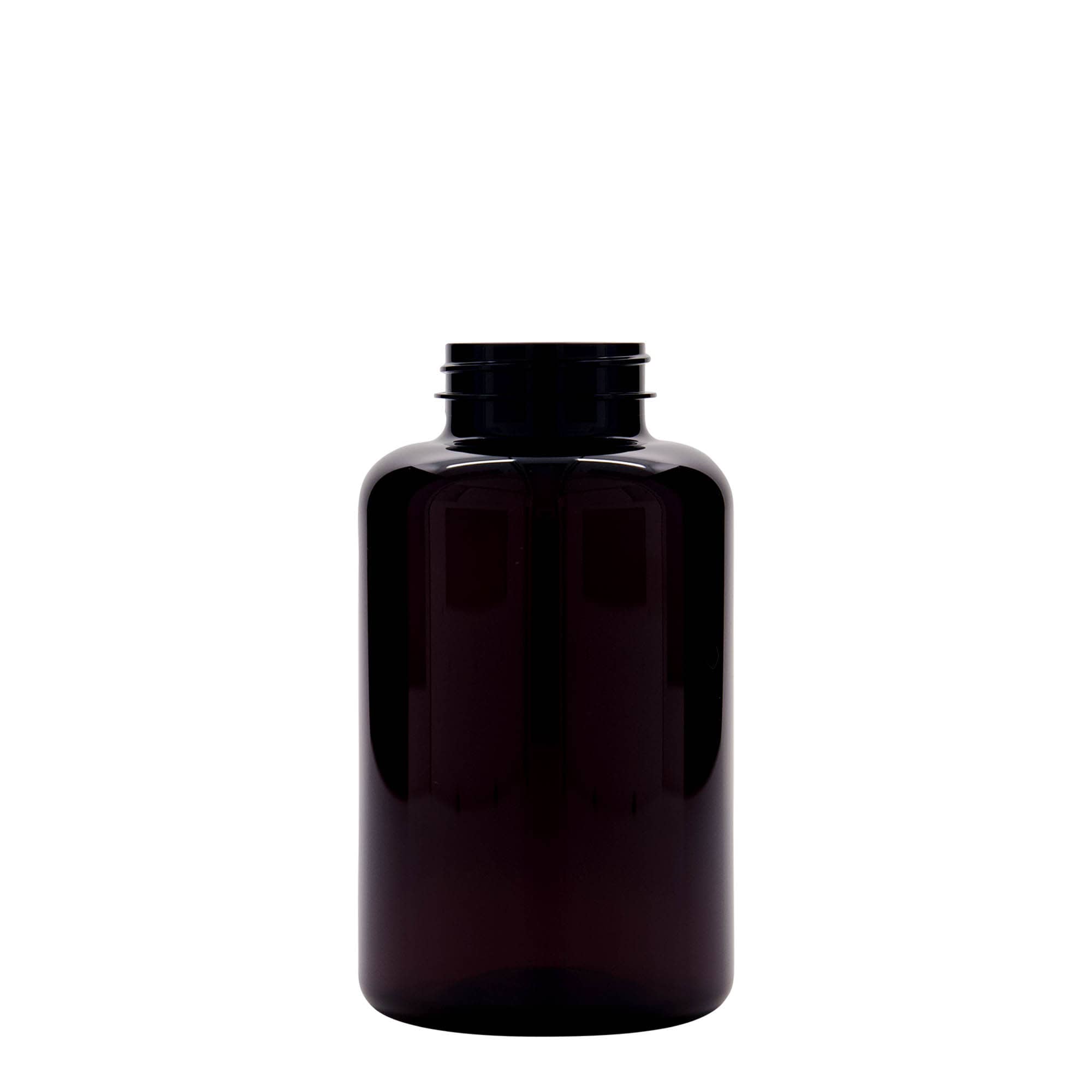 500 ml PET şişe, plastik, kahverengi, ağız: 45/400
