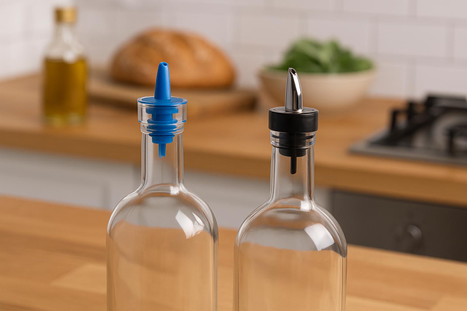 Jet dökme ucu, PE plastik, şeffaf Jet dökme ucu, PE plastik, şeffaf