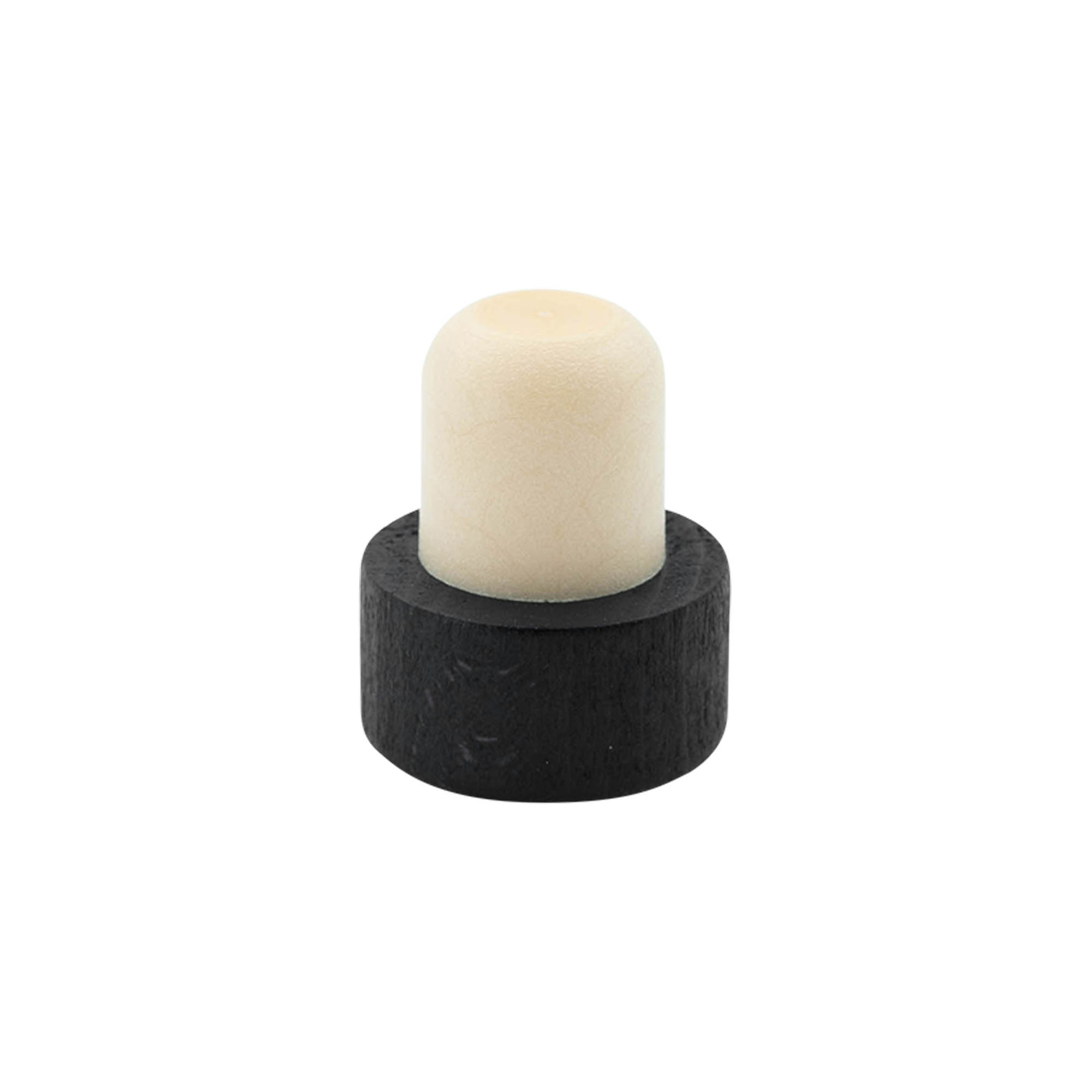 Sap mantar tıpa 19 mm, ahşap/plastik, siyah, ağız için: mantar