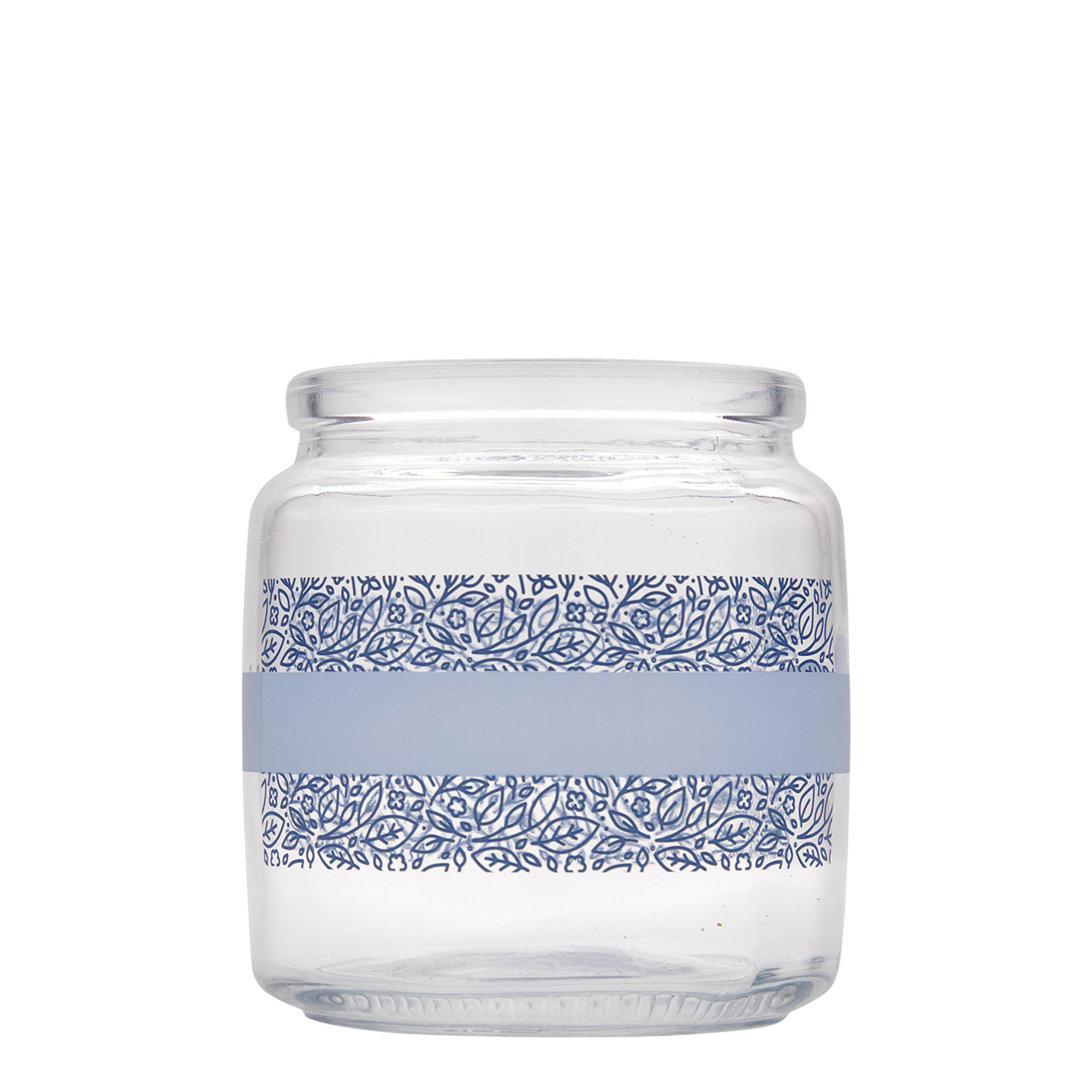 750 ml Mantar kapaklı cam şişe 'Giara', Motif: Naturalmente blu, Ağız: Mantar