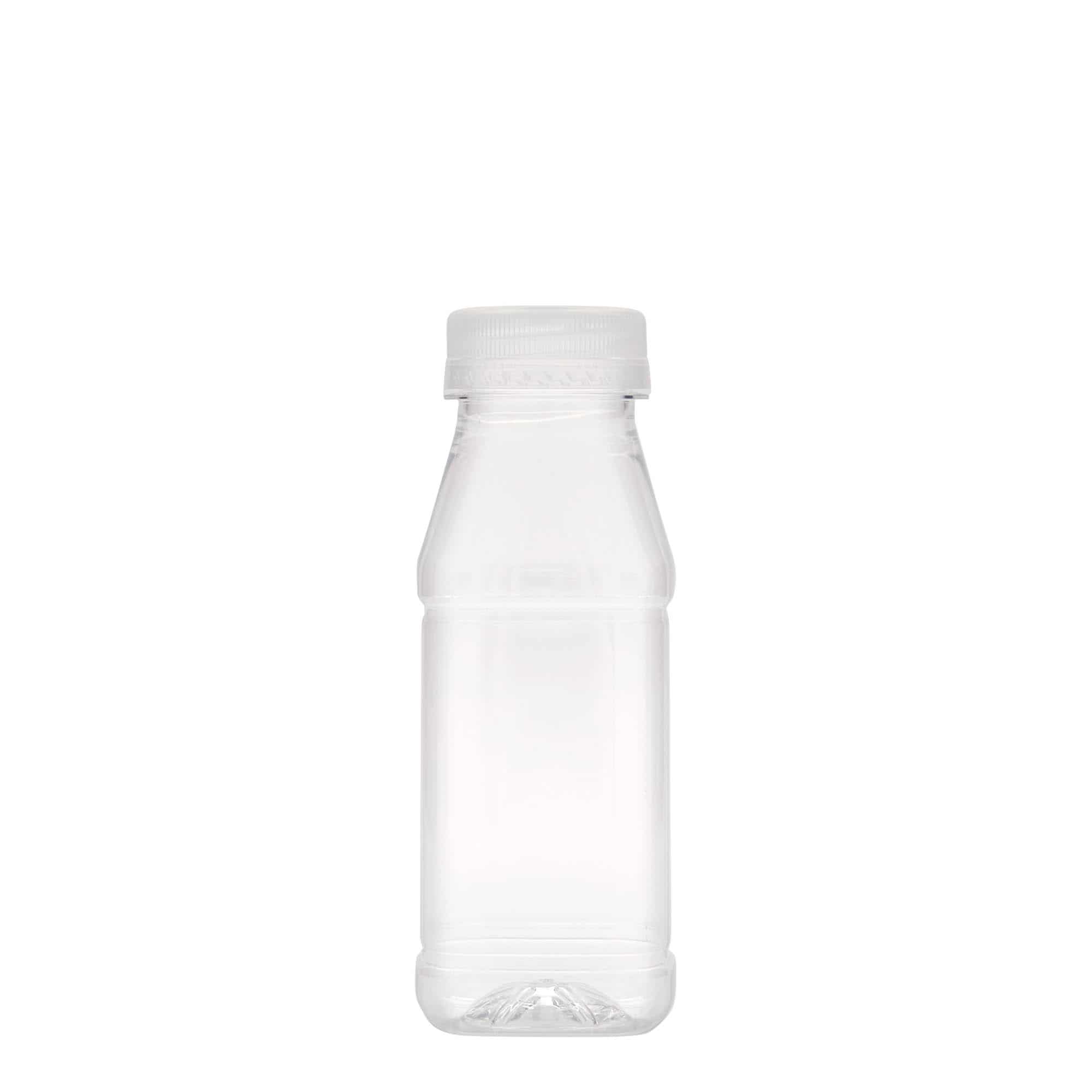 250 ml PET Şişe 'Milk and Juice Carré', kare, plastik, ağız çapı: 38 mm