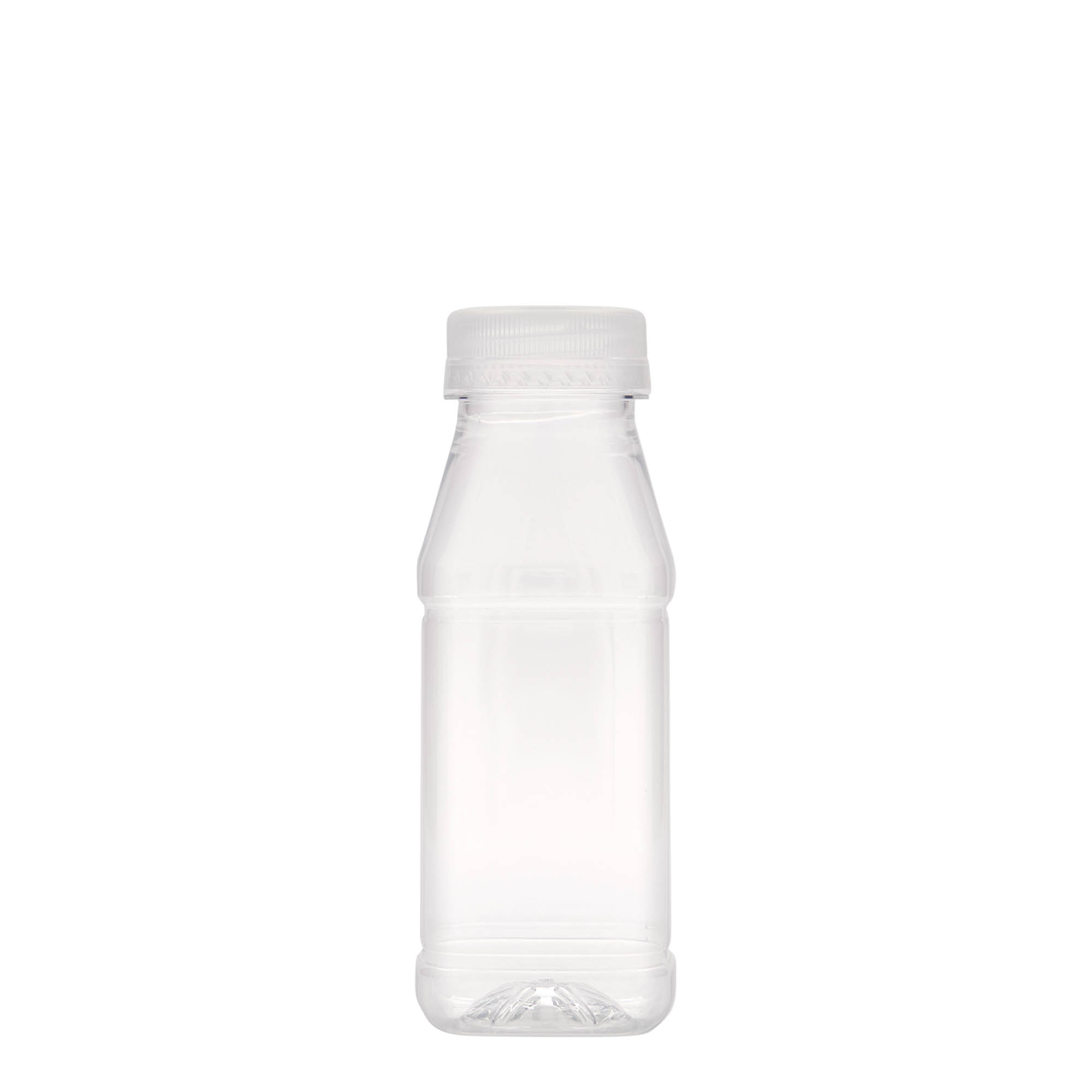 250 ml PET Şişe 'Milk and Juice Carré', kare, plastik, ağız çapı: 38 mm