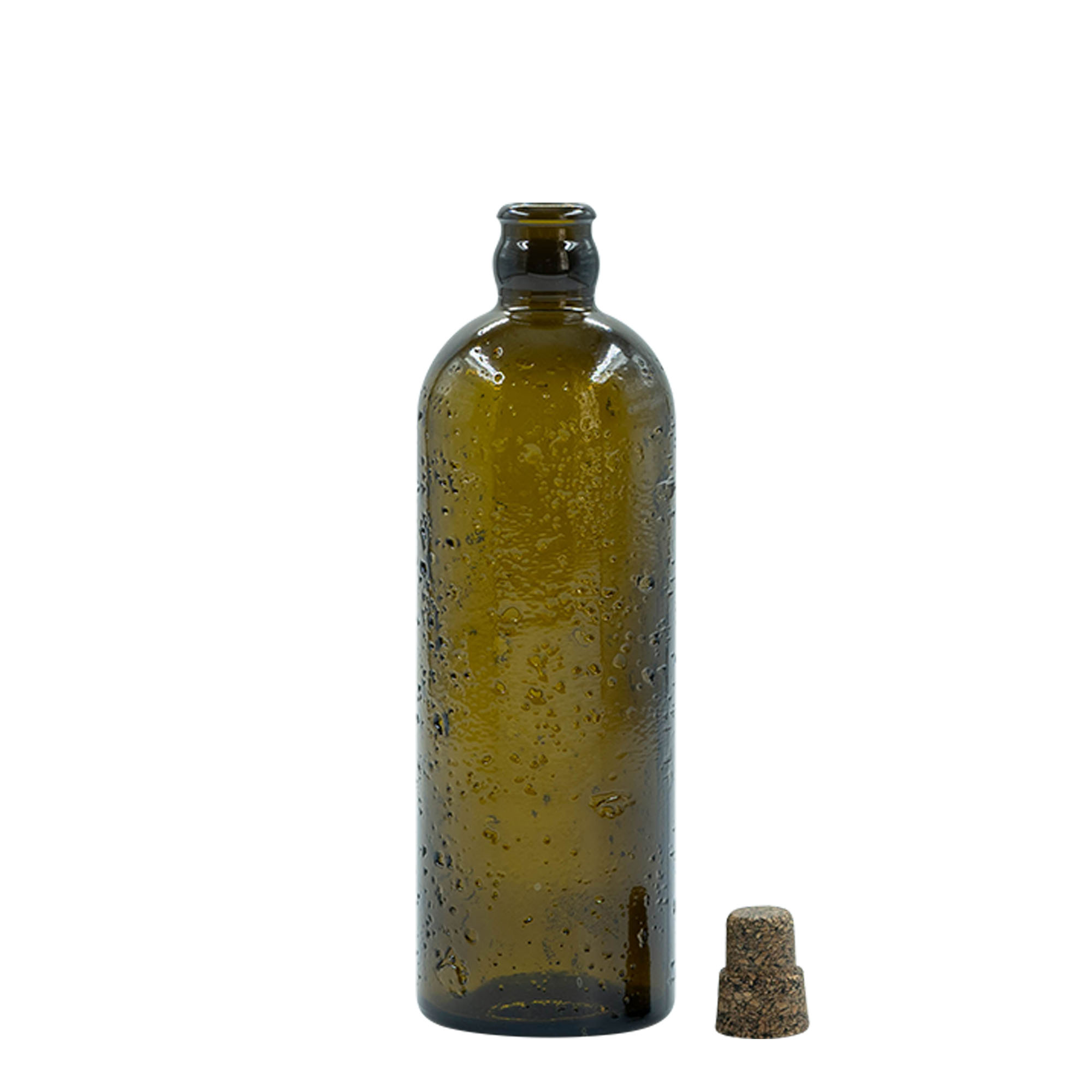 500 ml Wildly Crafted Cam Şişe 'Bobber Jr', kahverengi, Ağız: Mantar