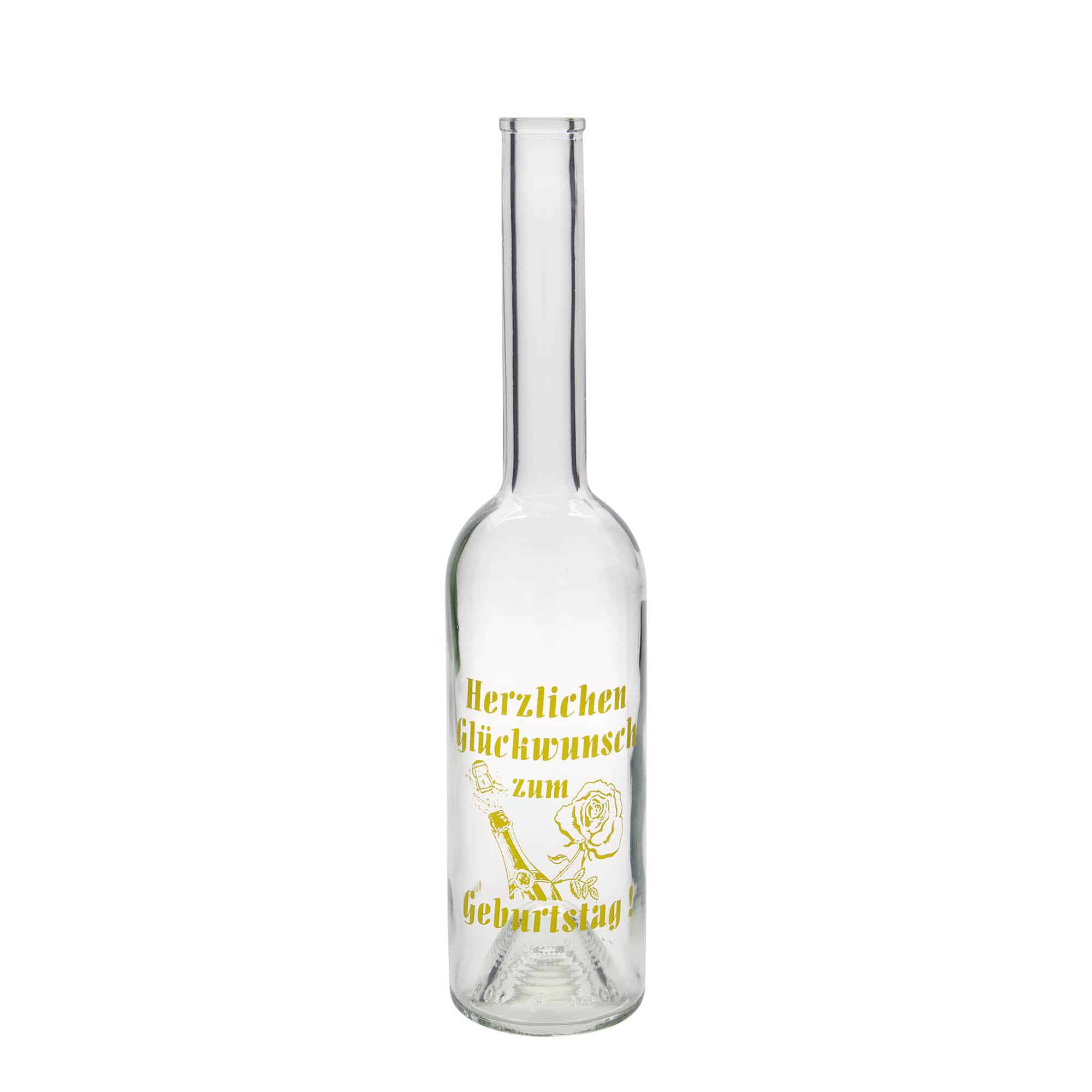 500 ml Cam Şişe 'Opera', Motif: Doğum Günü Şişesi, Ağız: Mantar 500 ml Cam Şişe 'Opera', Motif: Doğum Günü Şişesi, Ağız: Mantar