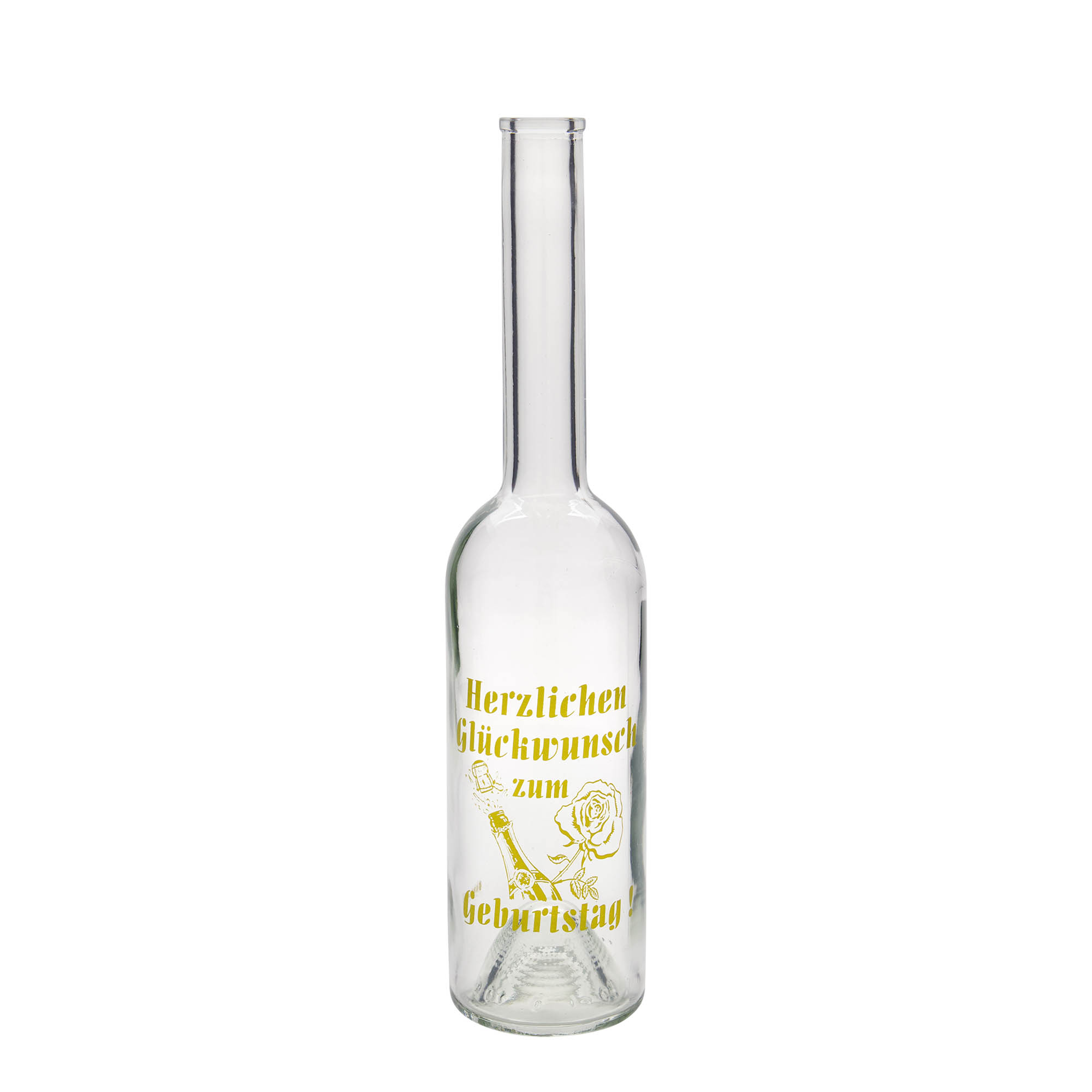 500 ml Cam Şişe 'Opera', Motif: Doğum Günü Şişesi, Ağız: Mantar 500 ml Cam Şişe 'Opera', Motif: Doğum Günü Şişesi, Ağız: Mantar