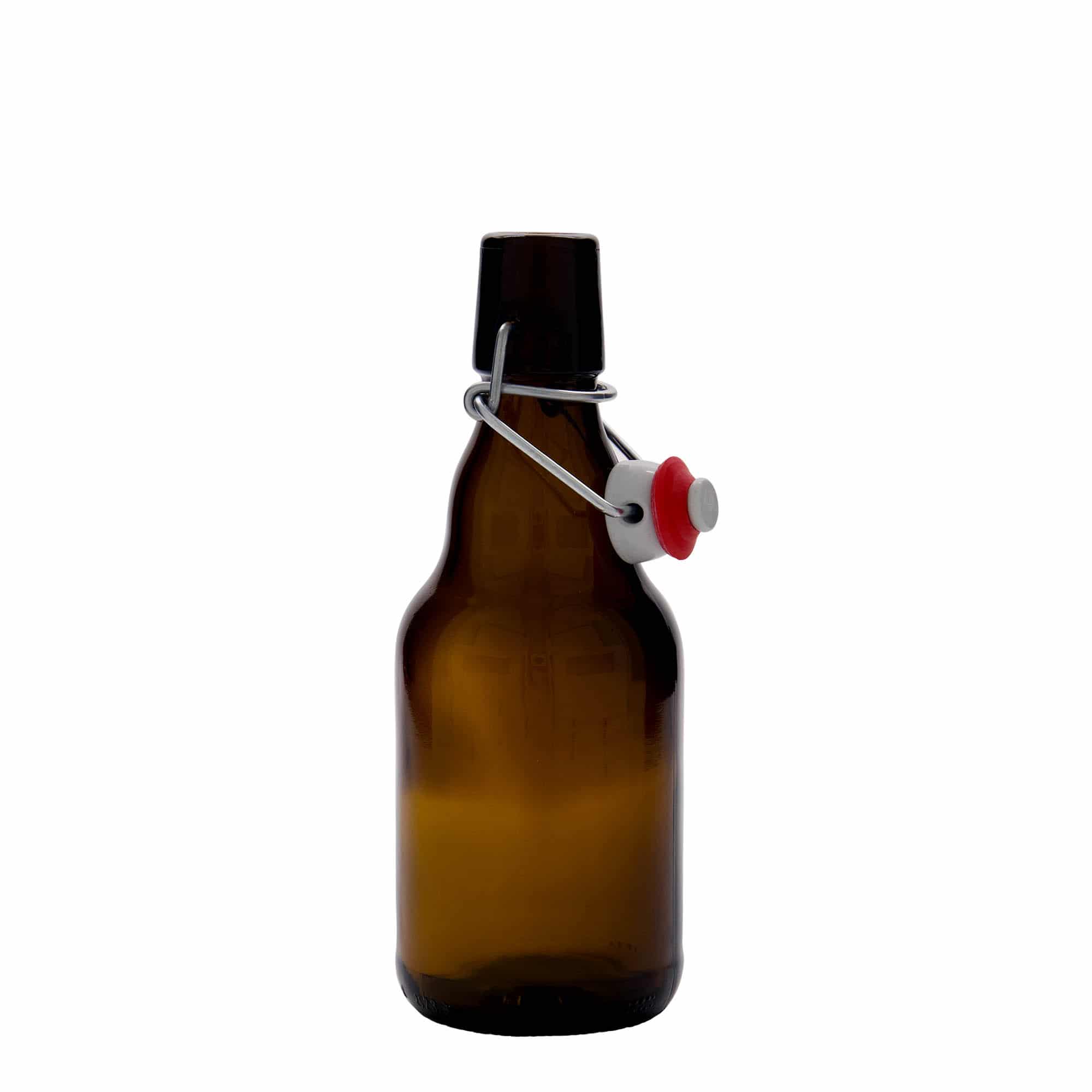 330 ml bira şişesi 'Steinie', cam, kahverengi, ağız: mandallı kapak